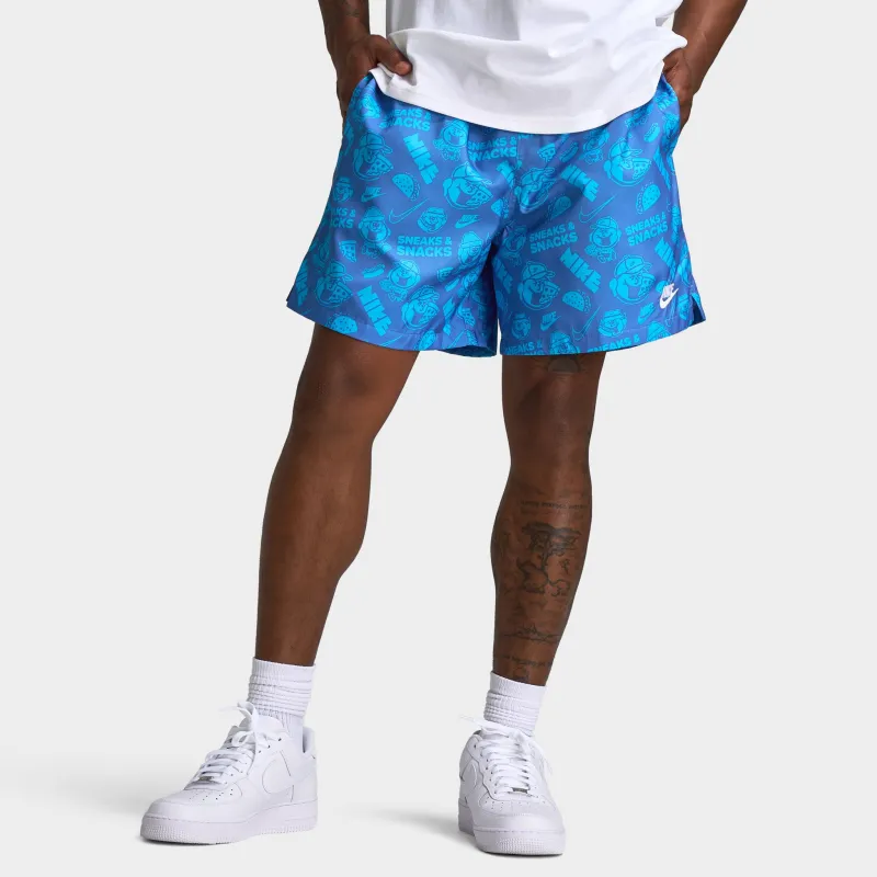 Nike Club Woven Flow Shorts Blue Beyond / Baltic Blue - White sold by JD Sports