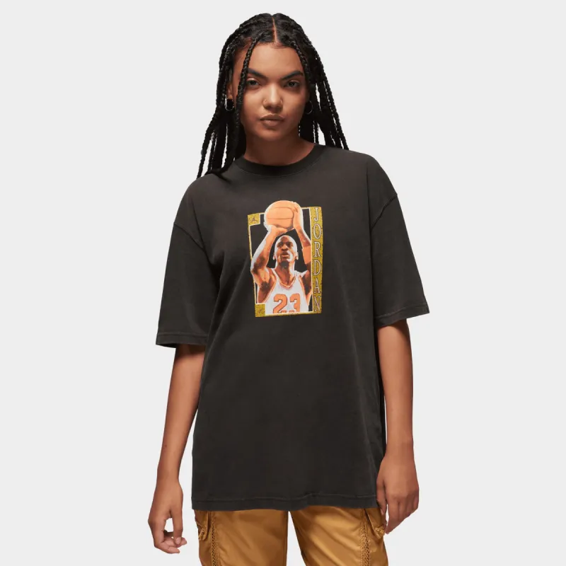 Jordan Women's Oversized Graphic T-shirt Black / Iron Grey sold by JD Sports