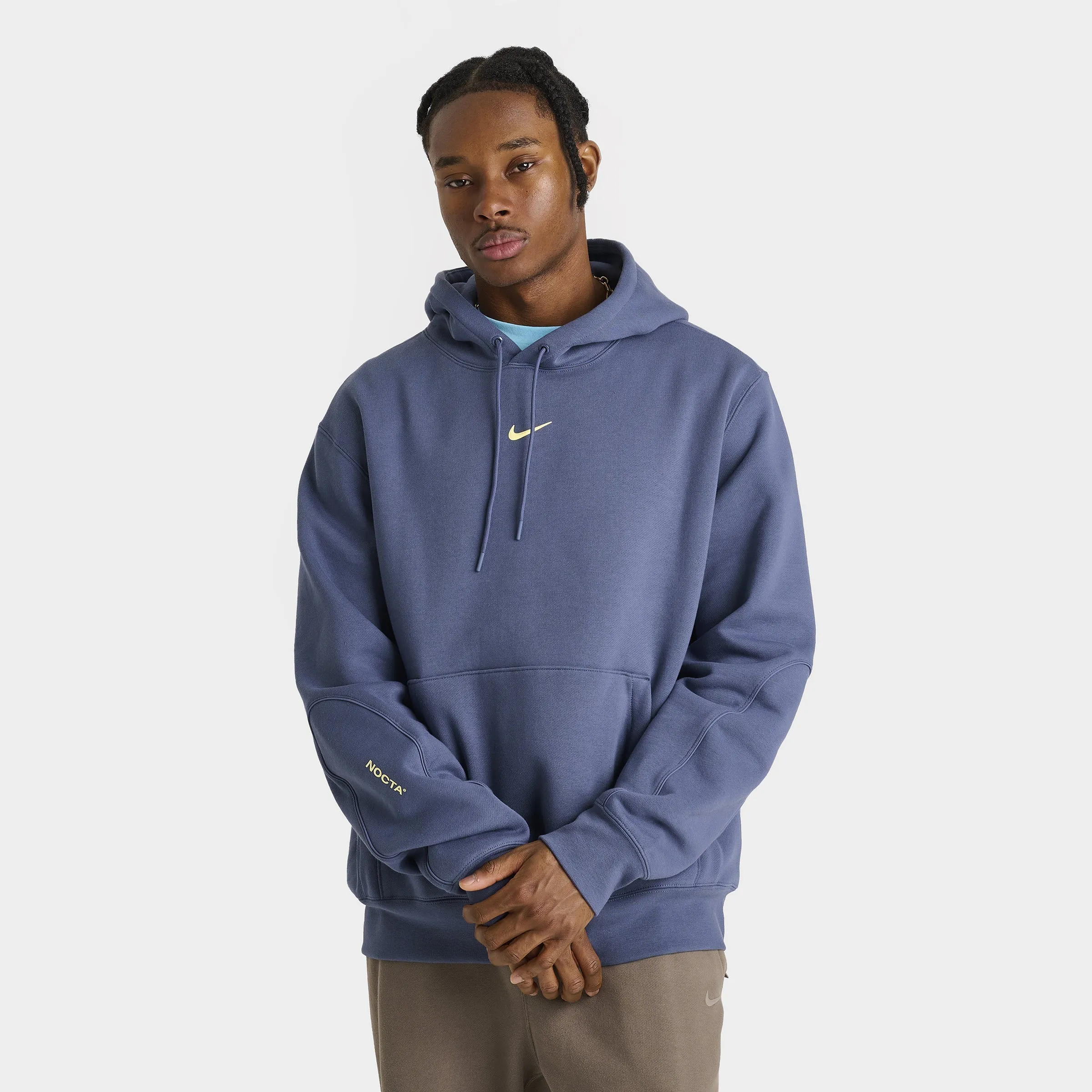 Nike NOCTA NRG Fleece Pullover Hoodie Diffused Blue - Citron Tint sold by JD Sports