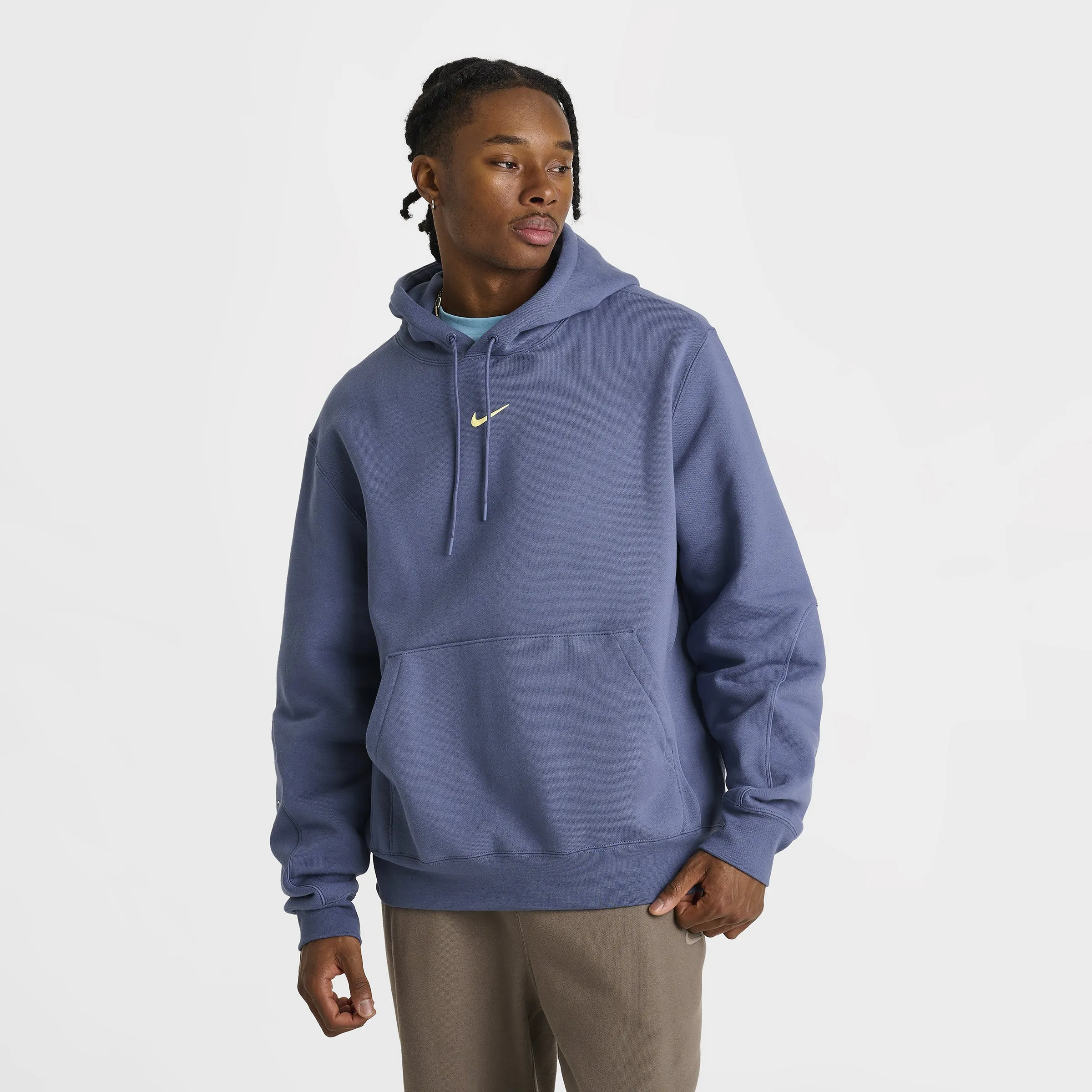 Nike NOCTA NRG Fleece Pullover Hoodie Diffused Blue - Citron Tint sold by JD Sports product image thumbnail 3