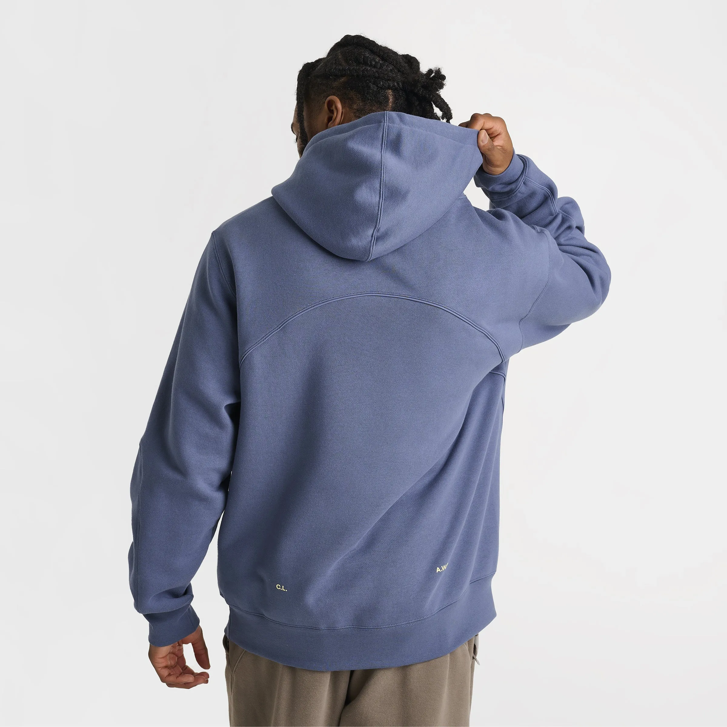 Nike NOCTA NRG Fleece Pullover Hoodie Diffused Blue - Citron Tint sold by JD Sports product image thumbnail 4