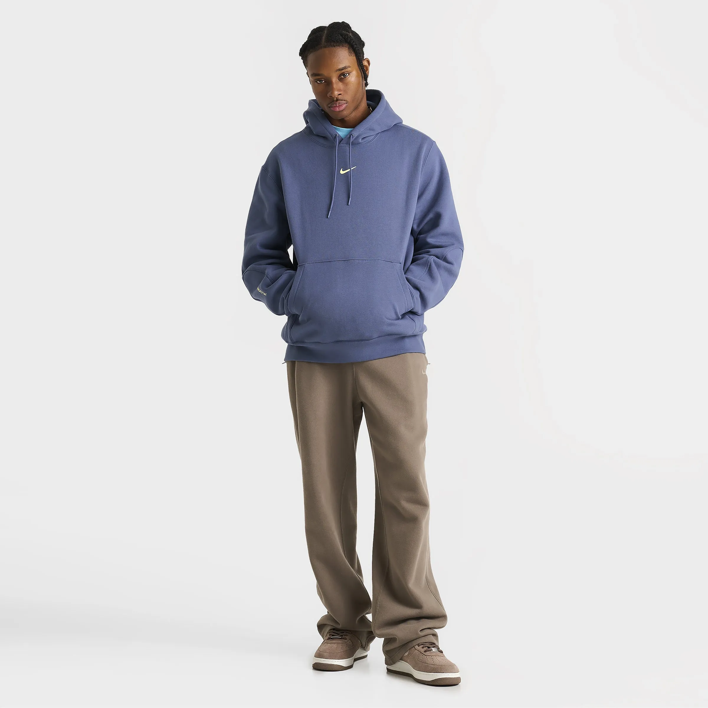 Nike NOCTA NRG Fleece Pullover Hoodie Diffused Blue - Citron Tint sold by JD Sports product image thumbnail 2