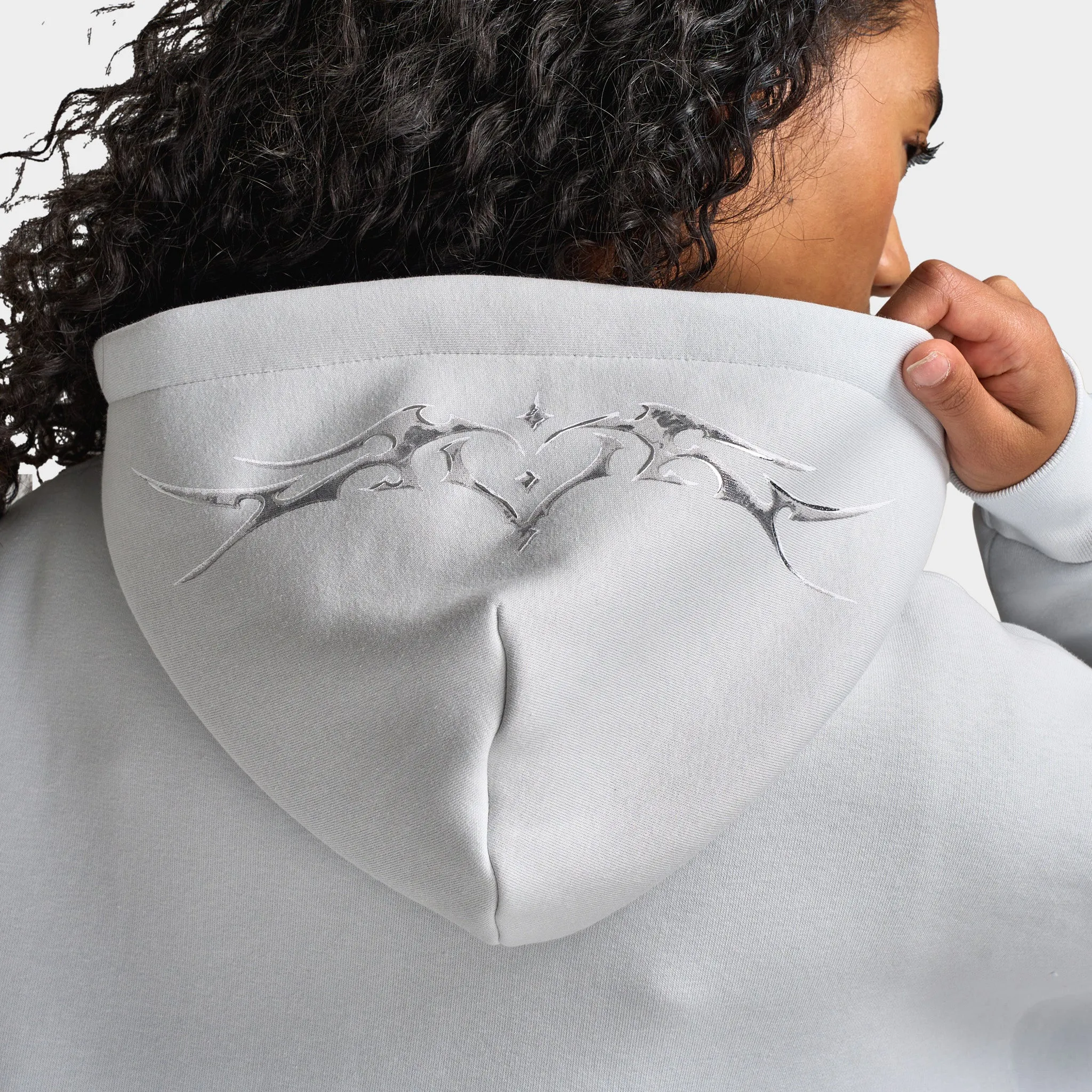 Hoodrich Women's Boxy Full Zip Hoodie Dawn Blue / Grey - Silver sold by JD Sports product image thumbnail 5