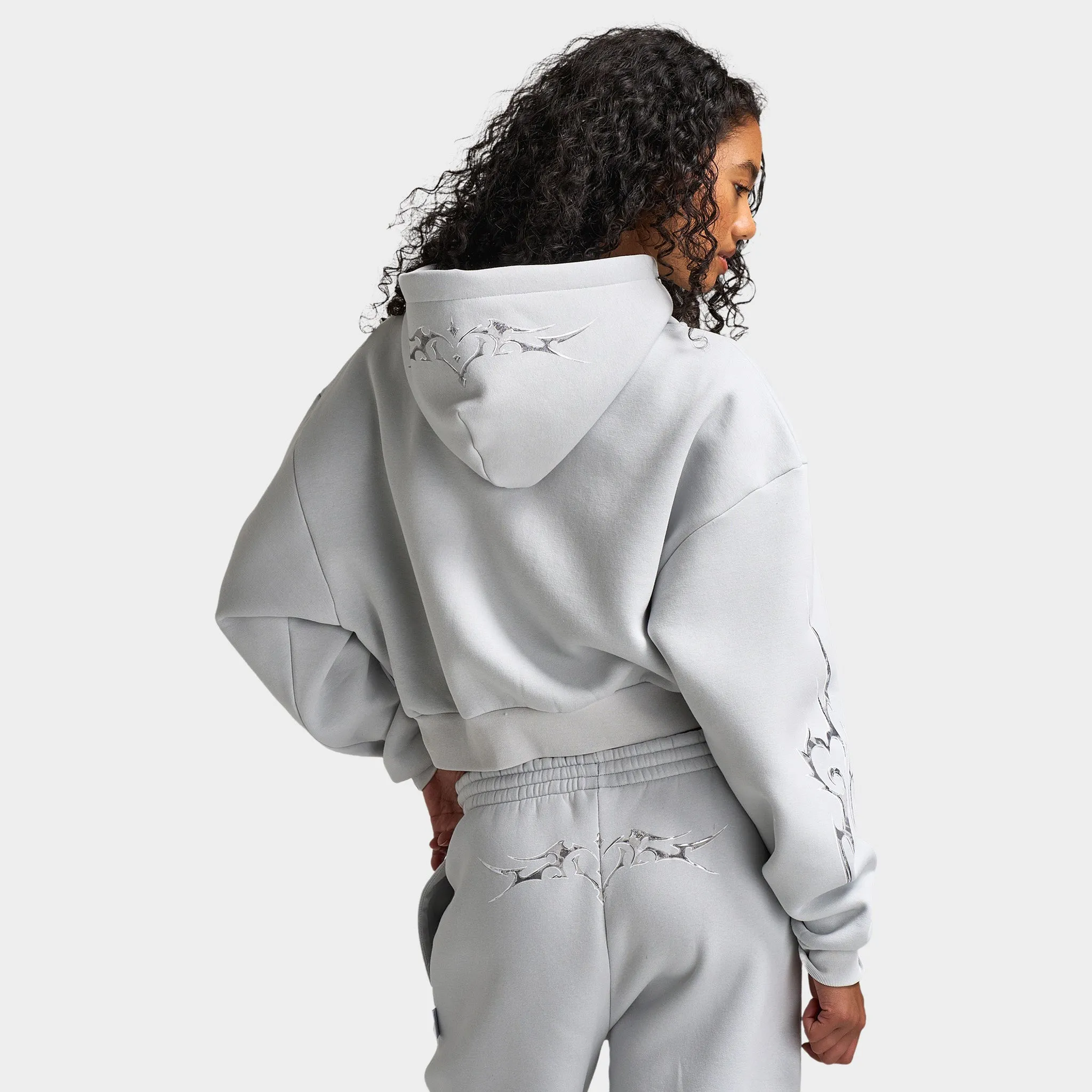 Hoodrich Women's Boxy Full Zip Hoodie Dawn Blue / Grey - Silver sold by JD Sports product image thumbnail 2