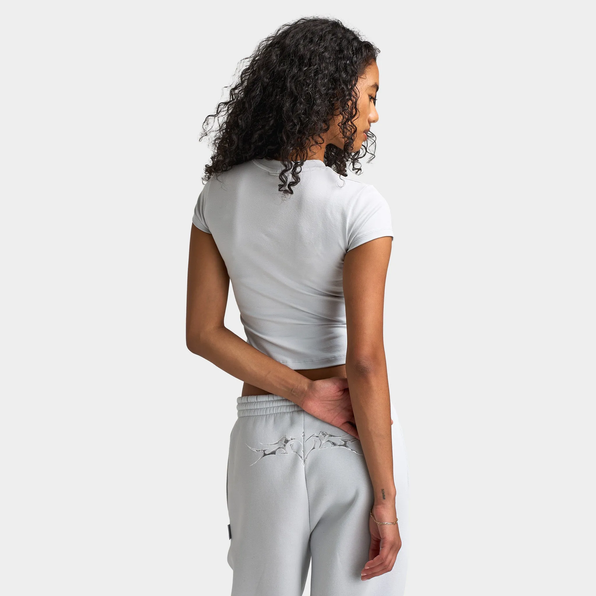 Hoodrich Women's Cropped Fitted Tee Dawn Blue / Grey - Silver sold by JD Sports product image thumbnail 2