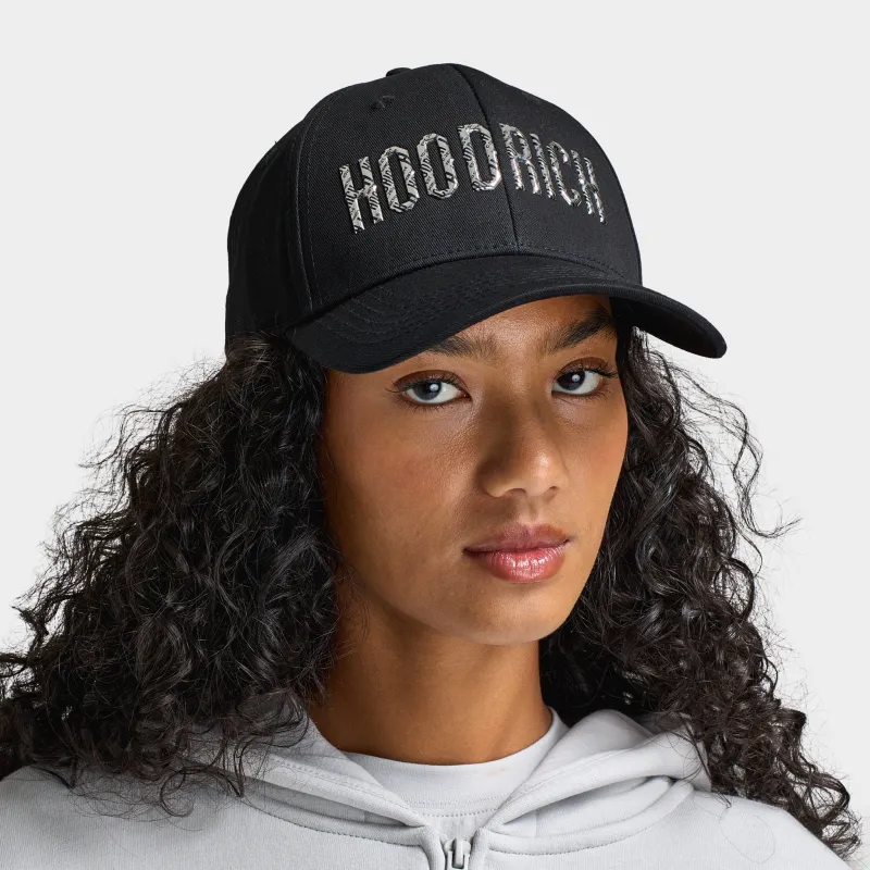 Hoodrich Icarus 6 Panel Cap Black / Silver sold by JD Sports