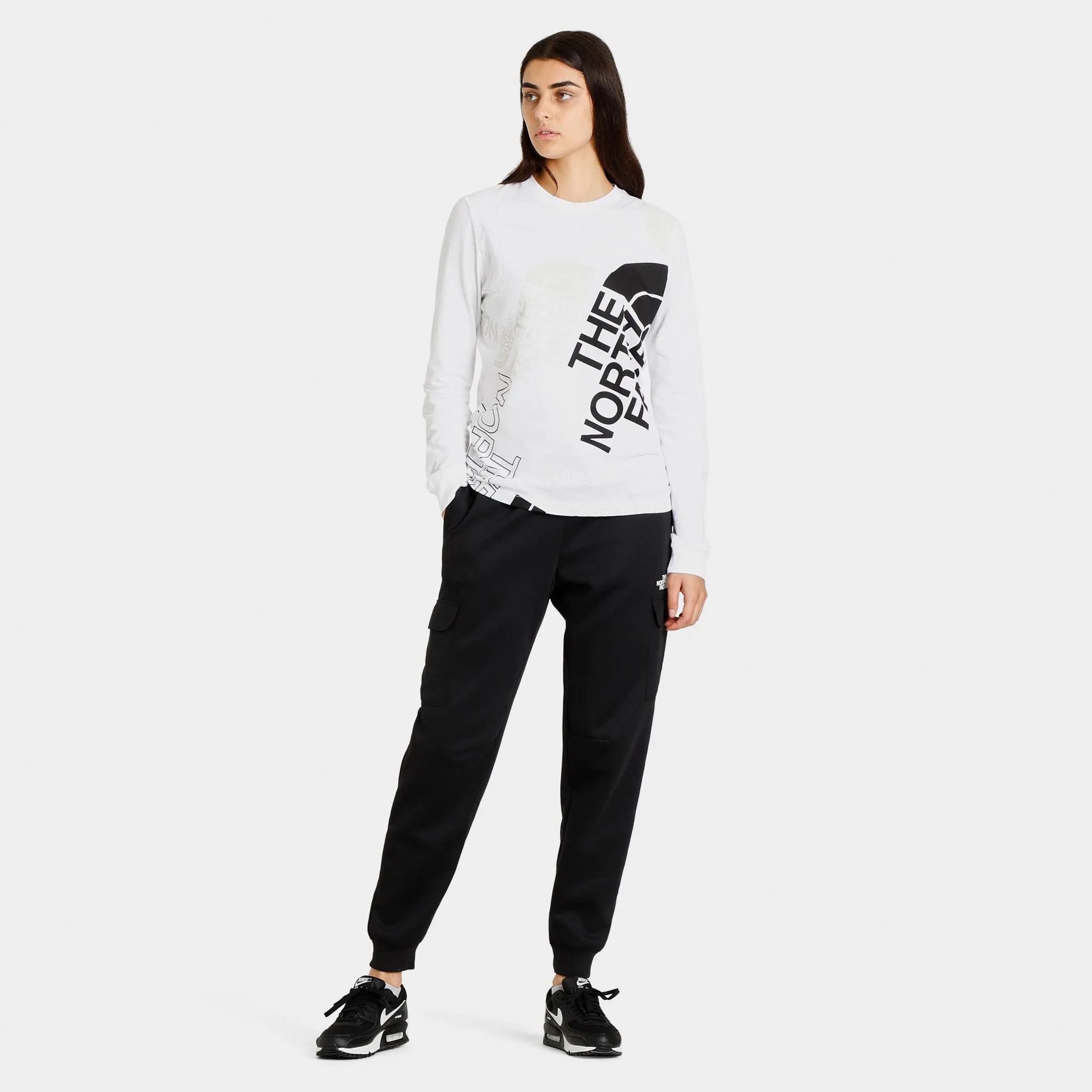 The North Face Women’s Graphic Injection Long Sleeve T-shirt TNF White / Tin Grey sold by JD Sports product image thumbnail 5