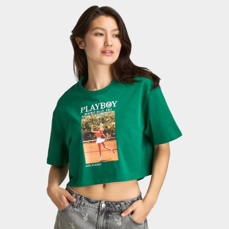 Playboy Women's Olga De Mar Tennis Tee / Verdant Green sold by JD Sports