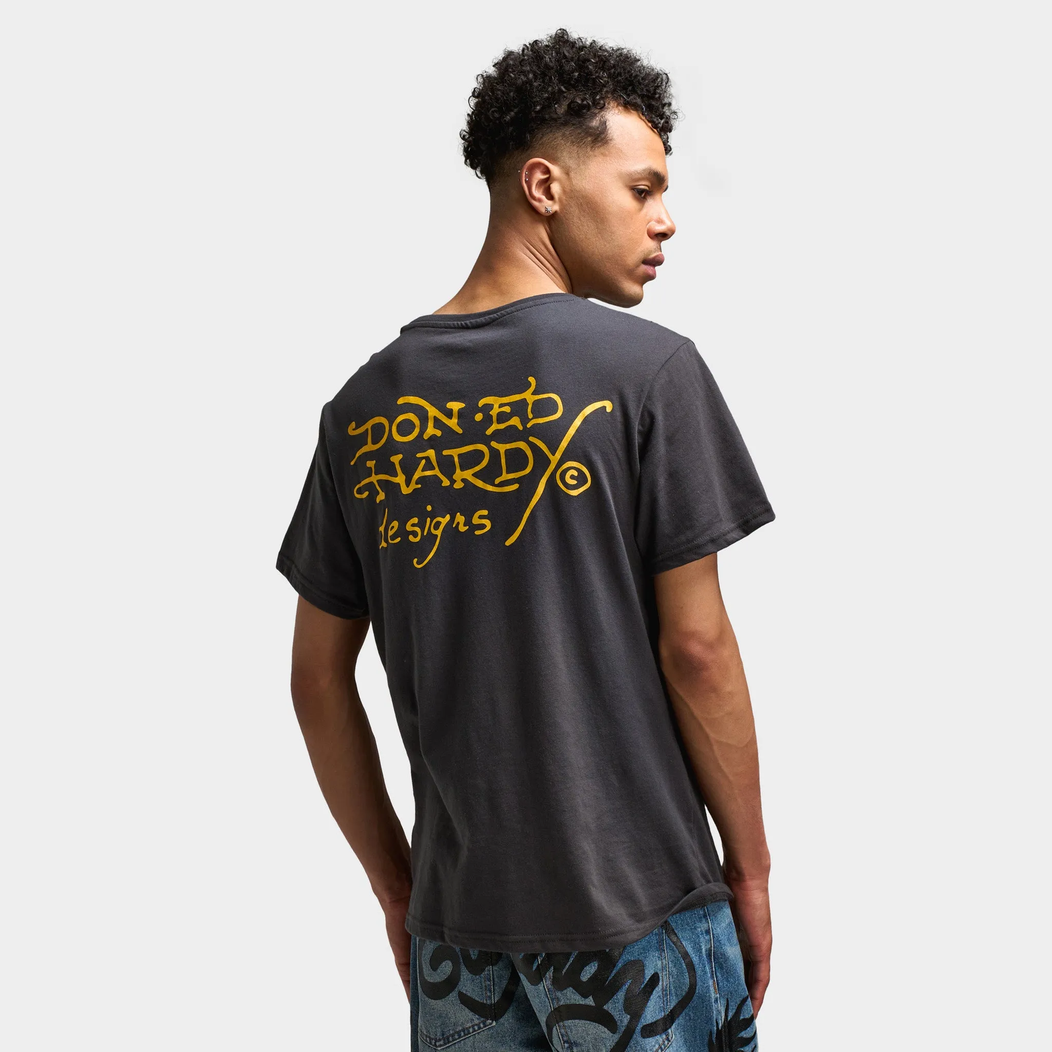 Ed Hardy Ace Skull Graphic T-shirt / Charcoal sold by JD Sports product image thumbnail 2