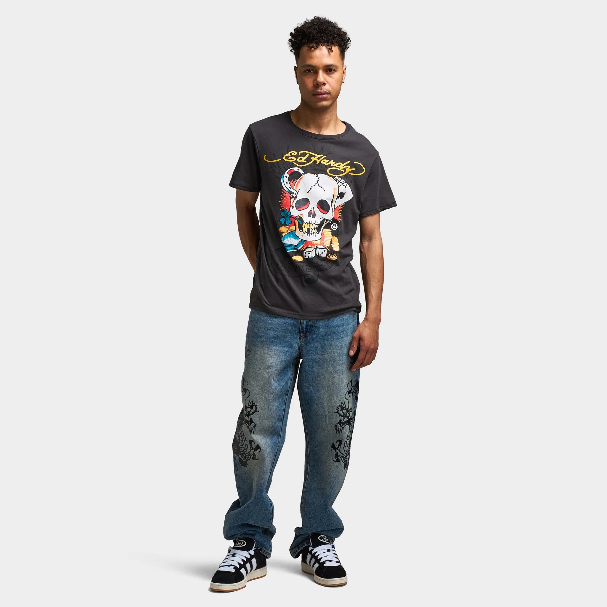 Ed Hardy Ace Skull Graphic T-shirt / Charcoal sold by JD Sports product image thumbnail 5