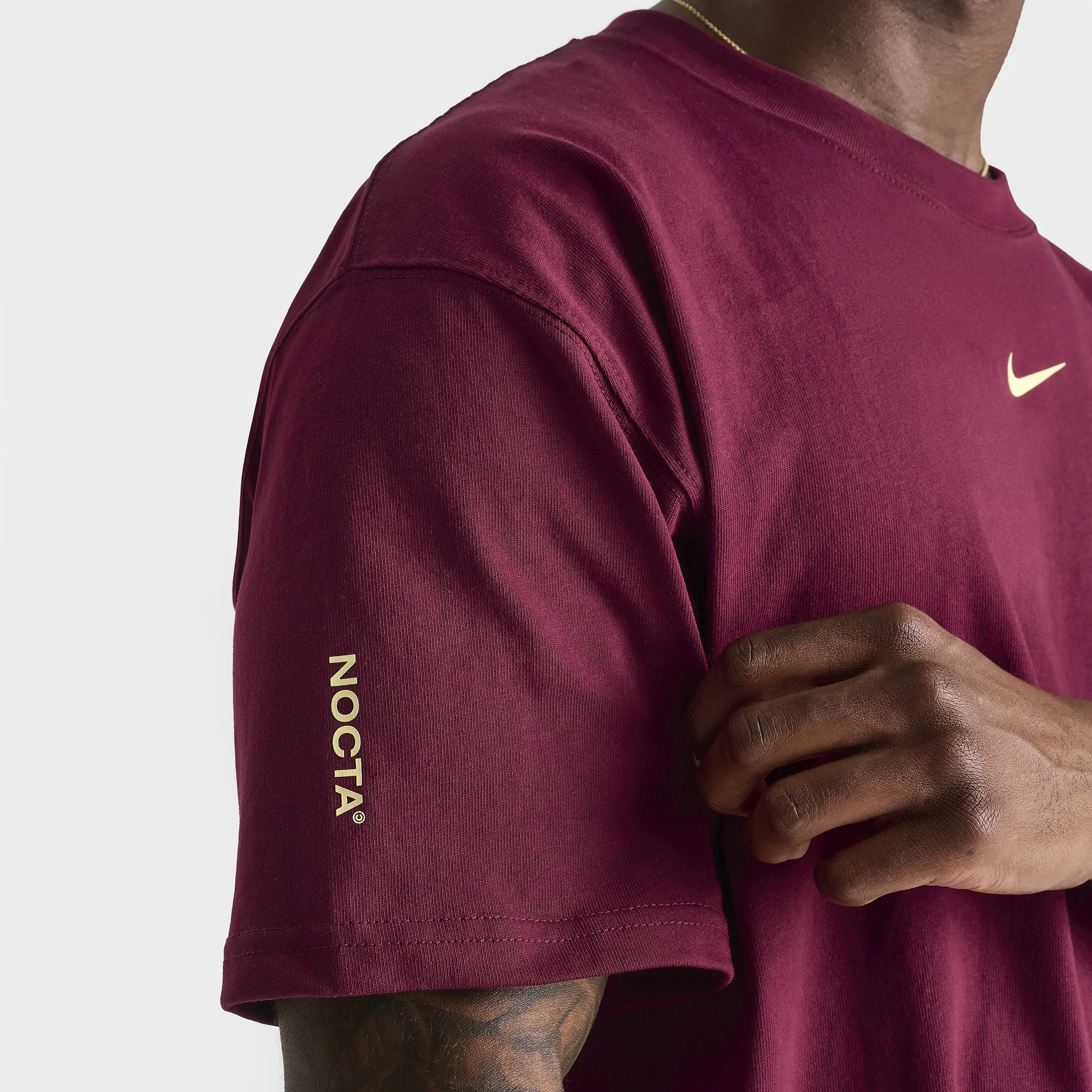 Nike NOCTA CS T-Shirt Dark Beetroot / Citron Tint sold by JD Sports product image thumbnail 5