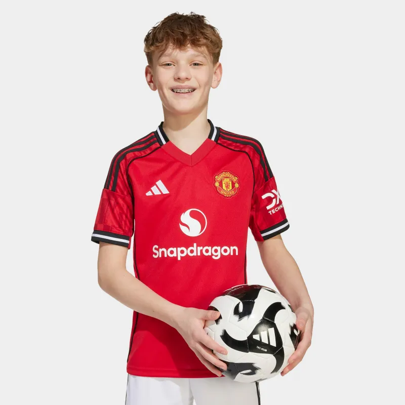 adidas Juniors' Manchester United Jersey Youth / MUFC Red sold by JD Sports