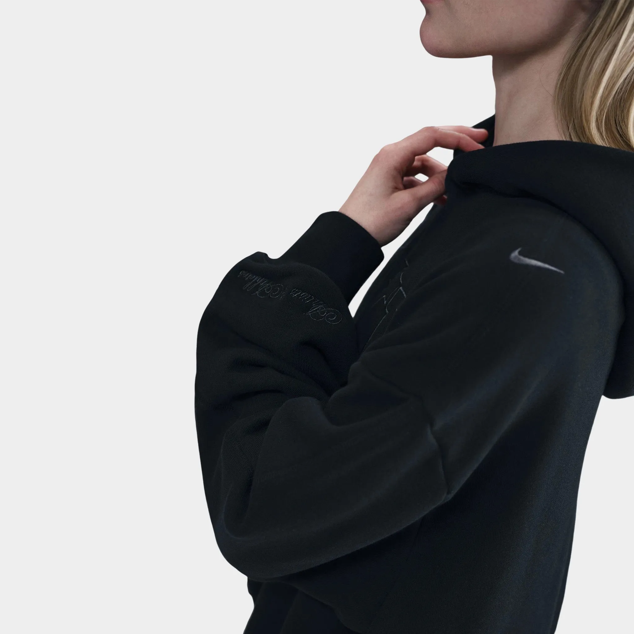 Nike Sportswear Women's Over-Oversized French Terry Pullover Hoodie Black / Anthracite sold by JD Sports product image thumbnail 2