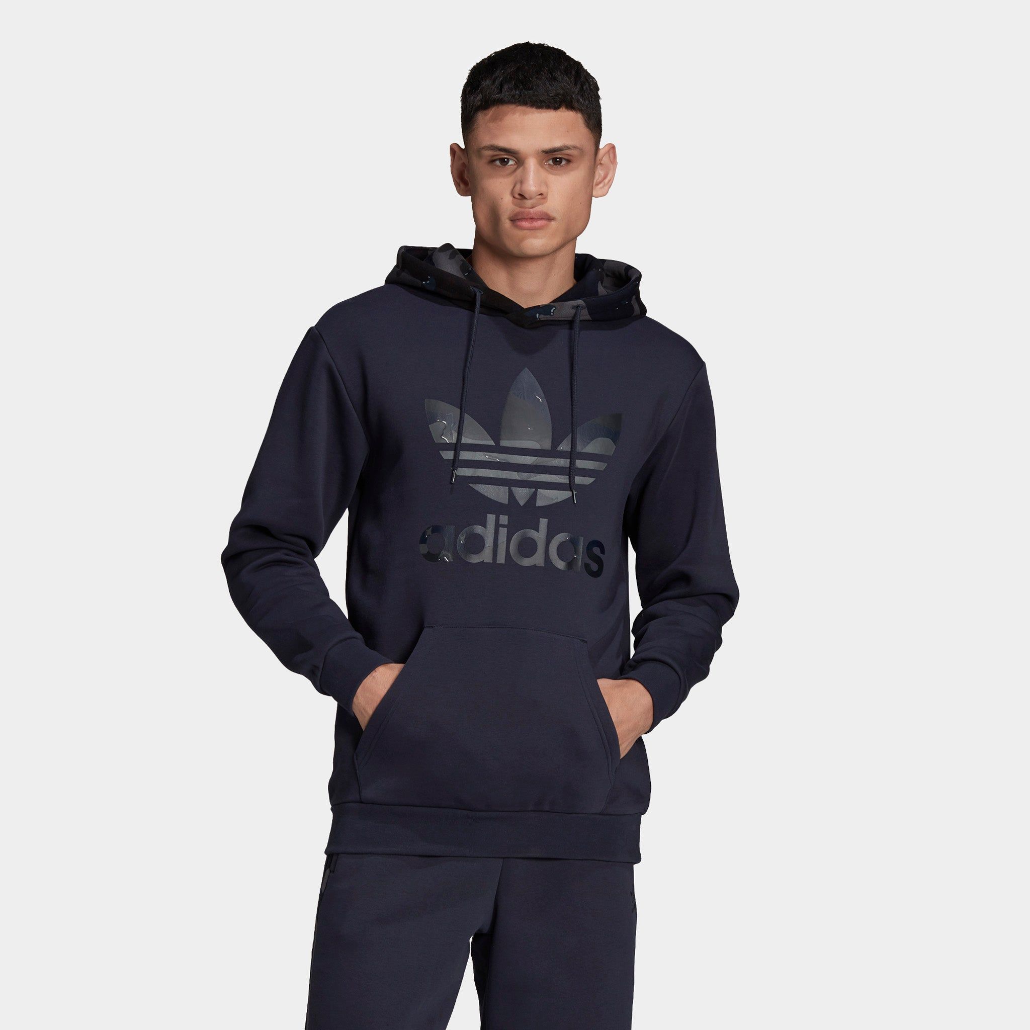adidas Camo Pullover Hoodie / Night Navy sold by JD Sports