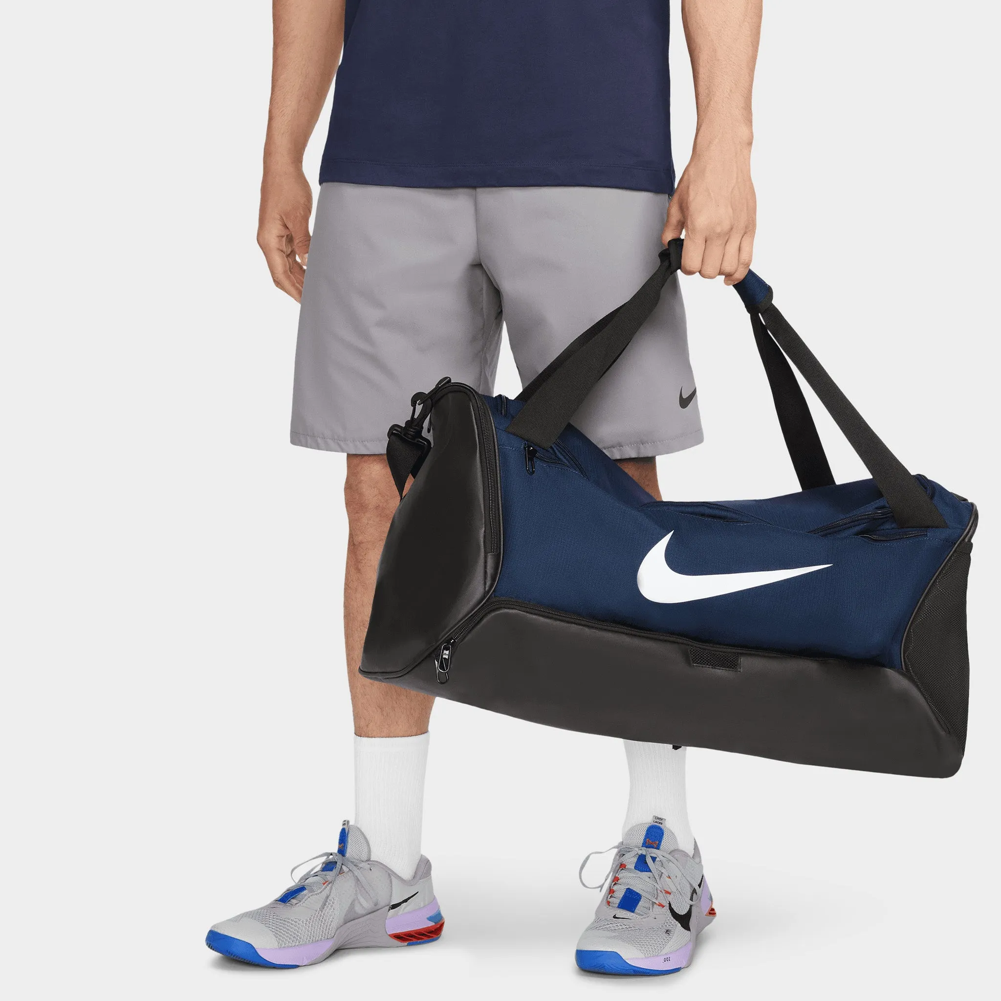Nike Brasilia 9.5 Training Duffel Bag (Medium, 60L) Midnight Navy / Black sold by JD Sports