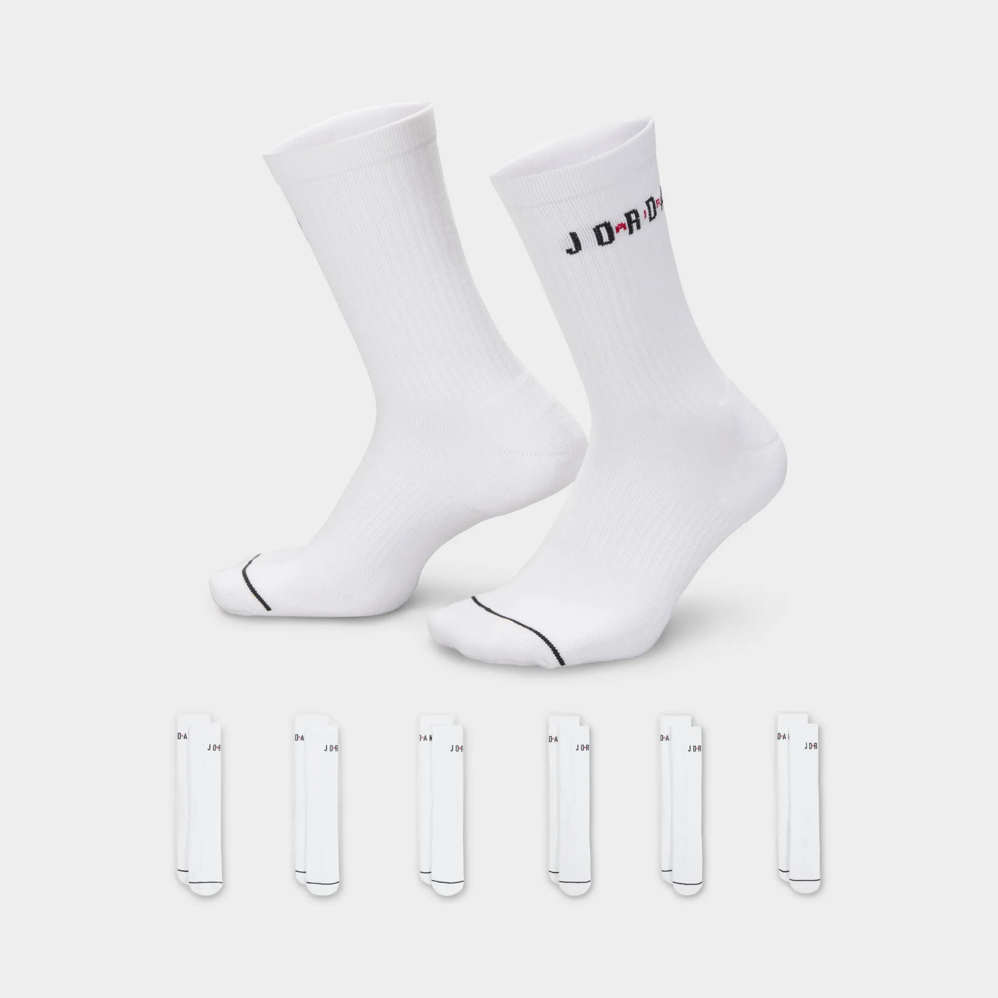 Jordan Everyday Crew Socks (6 Pack) / White sold by JD Sports product image thumbnail 2