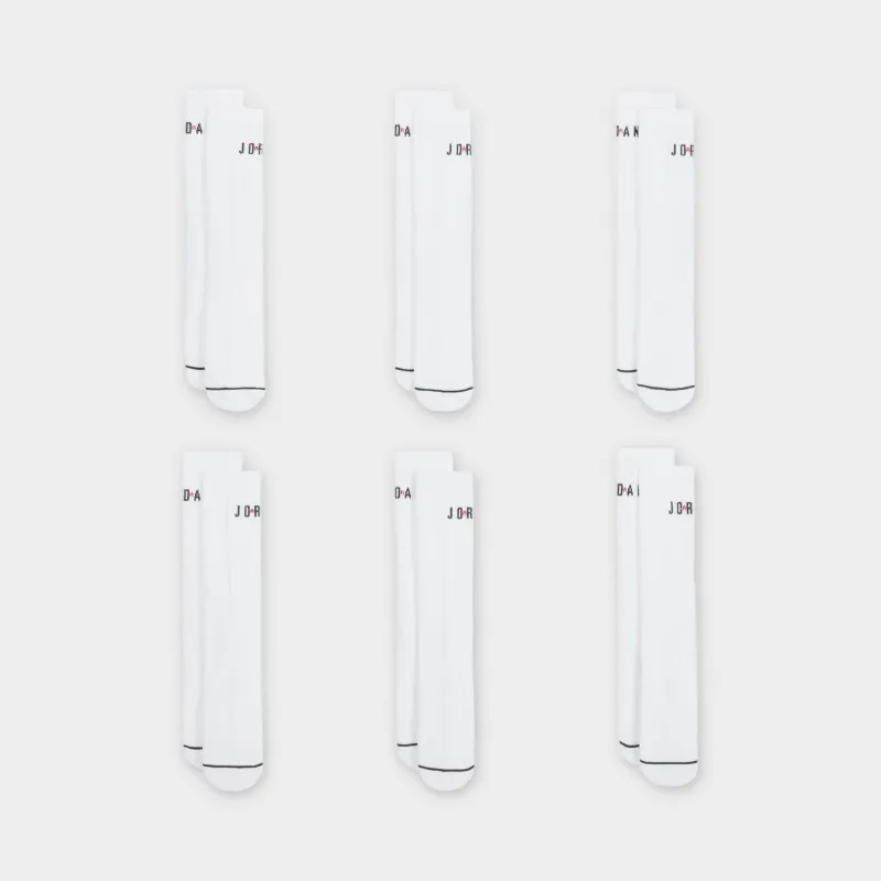 Jordan Everyday Crew Socks (6 Pack) / White sold by JD Sports
