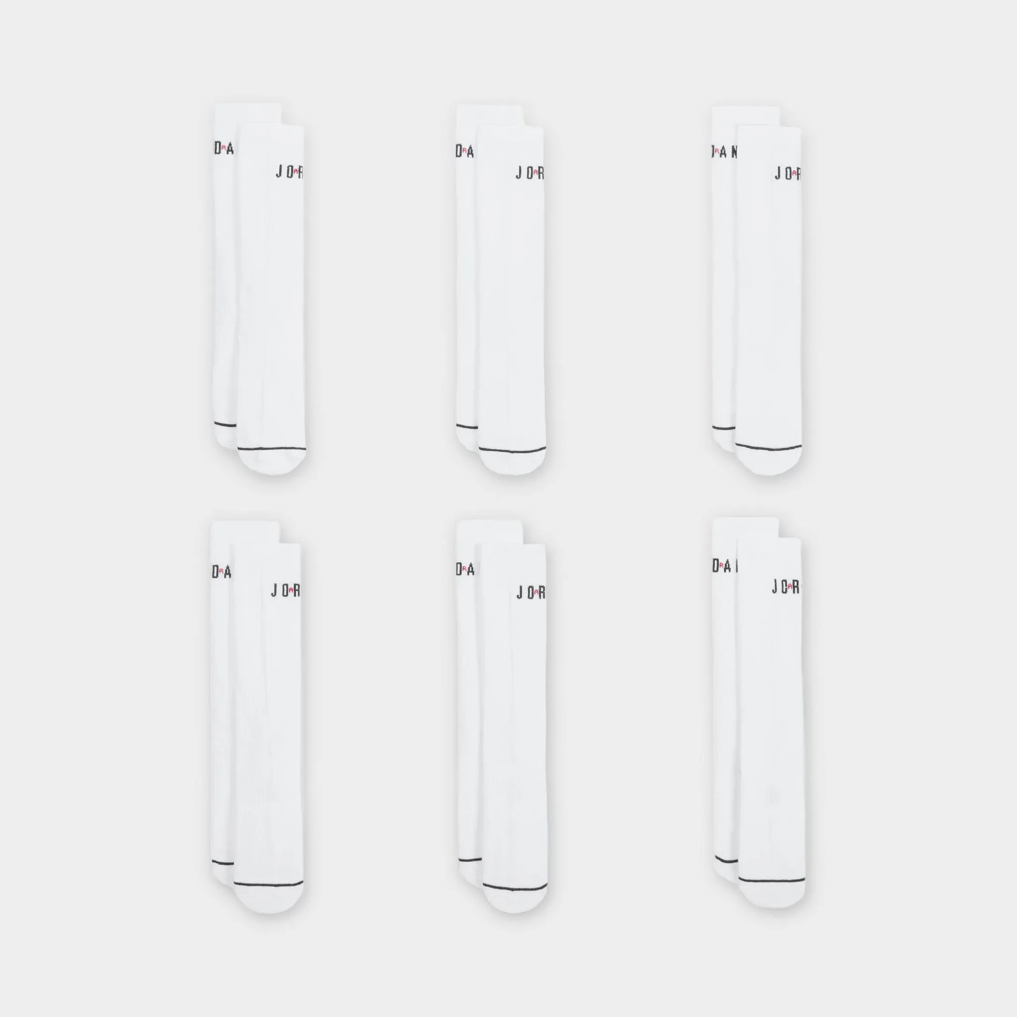 Jordan Everyday Crew Socks (6 Pack) / White sold by JD Sports
