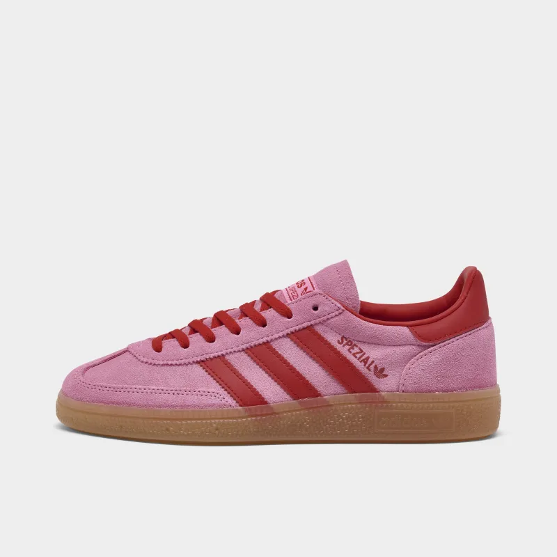adidas Originals Women's Handball Spezial Semi Pink Glow / Better Scarlet - Gum sold by JD Sports