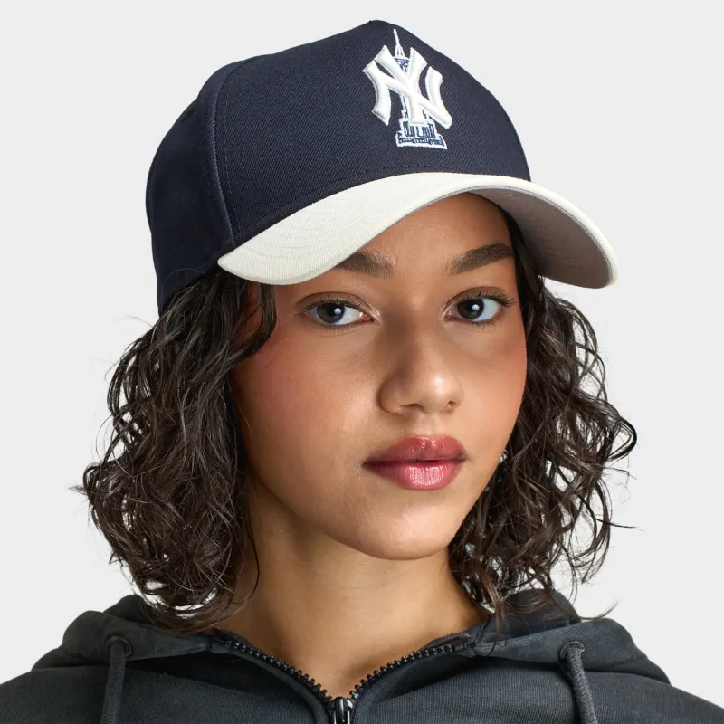 New Era New York Yankees 9FORTY A-Frame Blue / Chrome sold by JD Sports