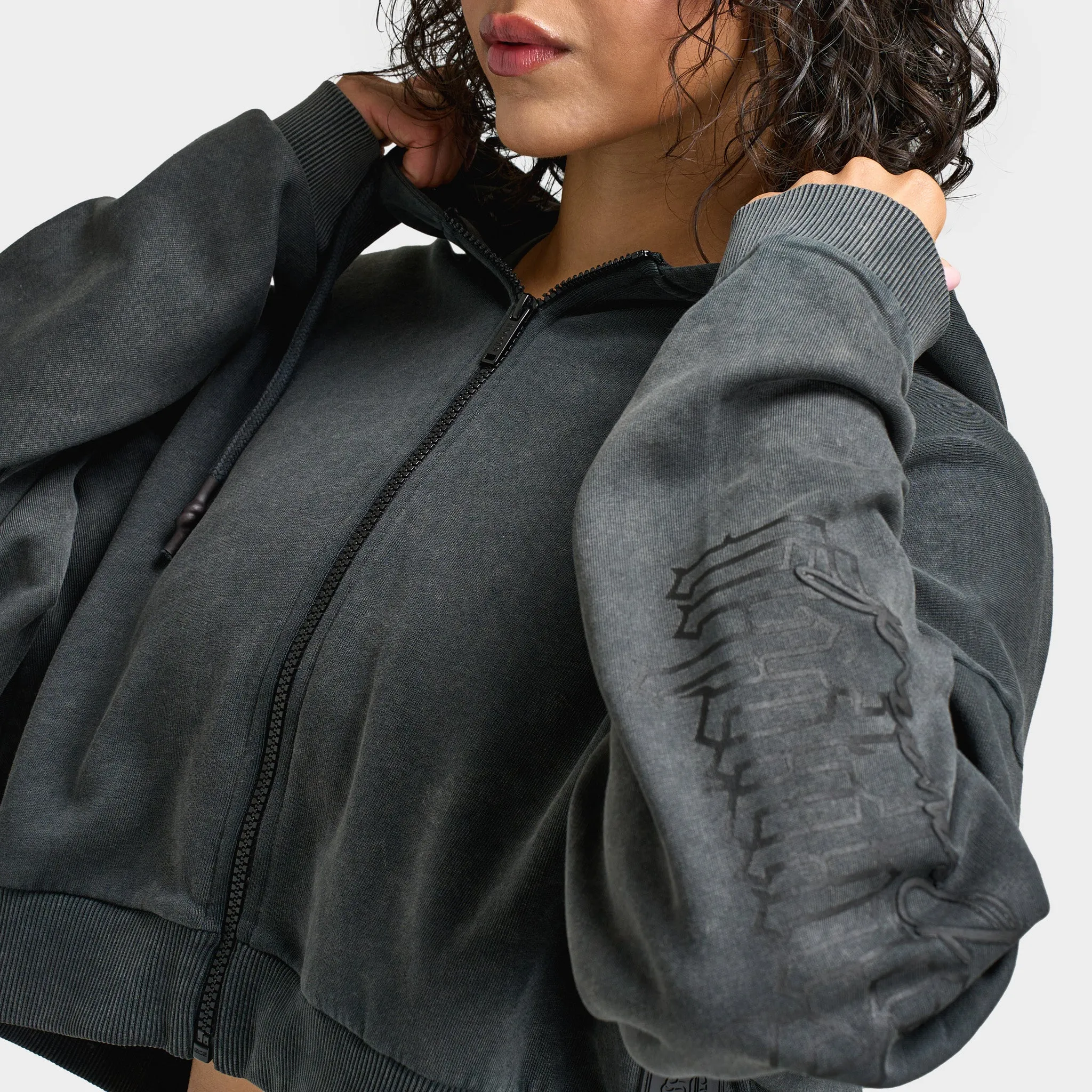 Supply & Demand Women's Monair Boxy Full Zip Hoodie / Grey W sold by JD Sports product image thumbnail 4