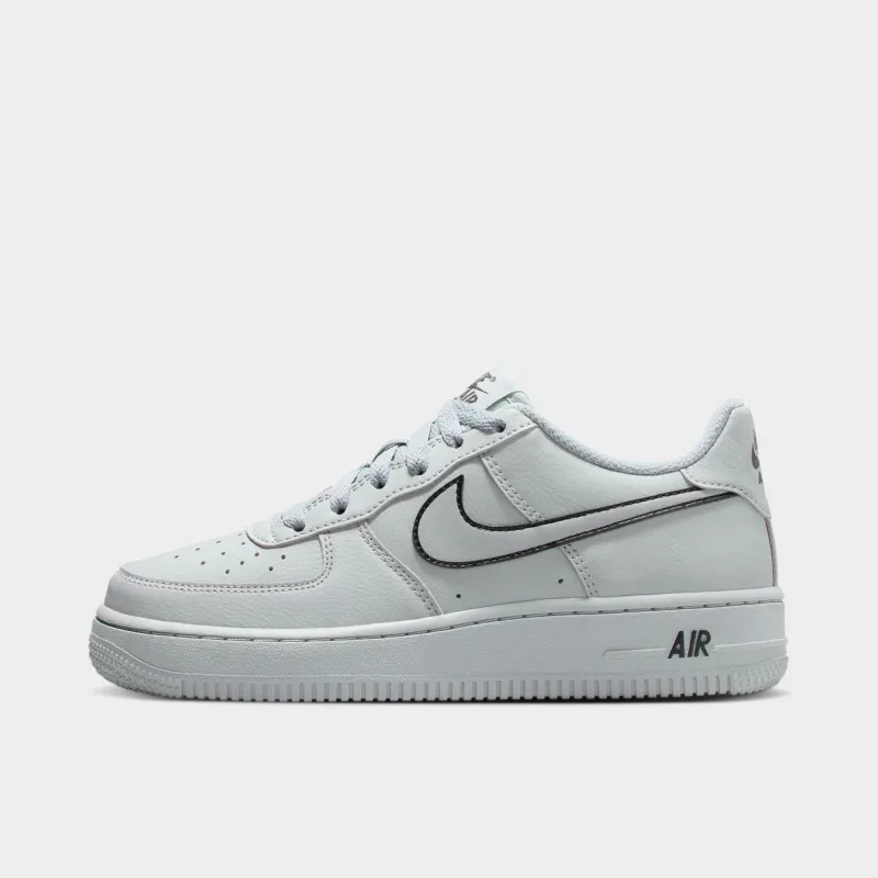 Nike Air Force 1 GS Light Smoke Grey / Black sold by JD Sports