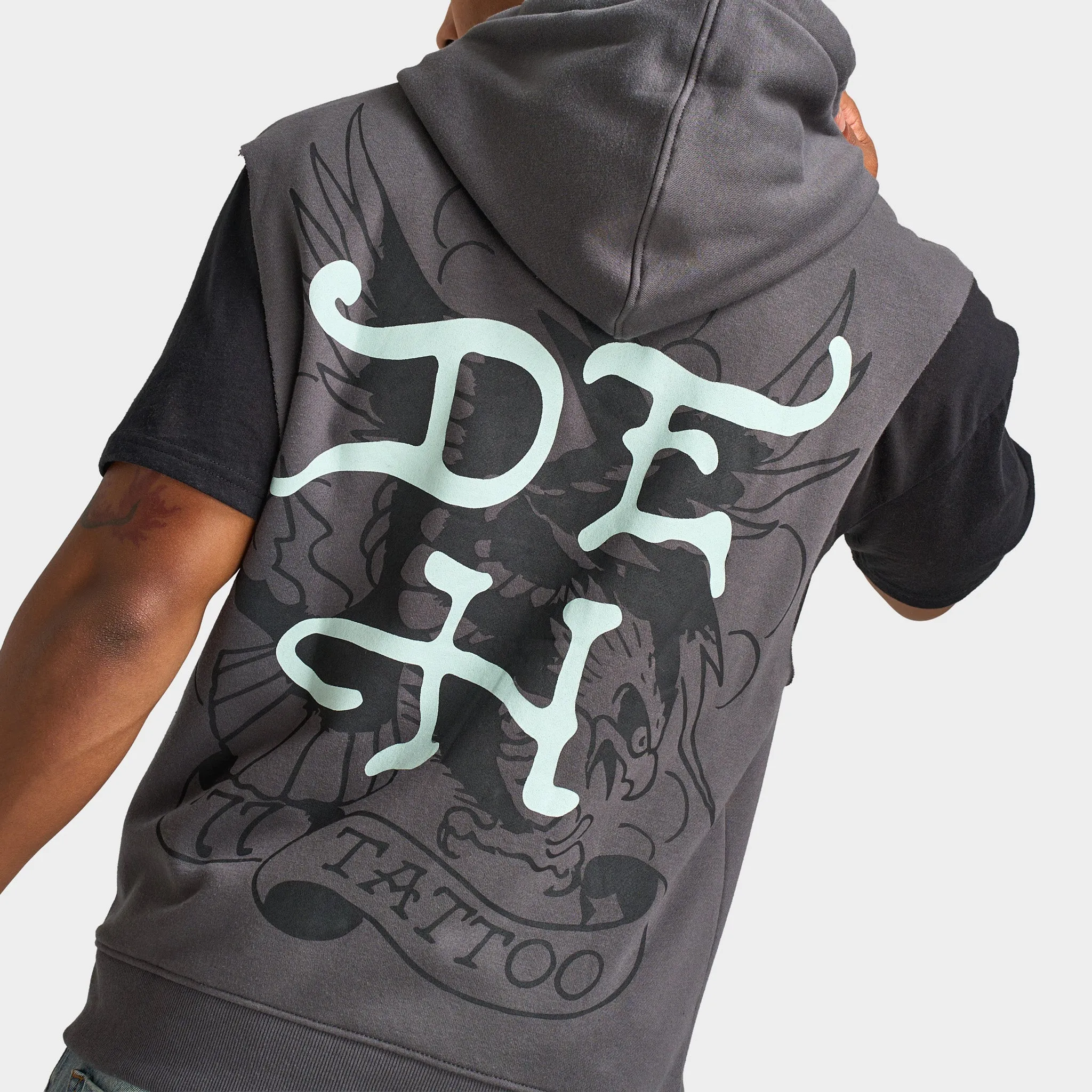 Ed Hardy DG Skull Sleeveles Hoodie / Charcoal sold by JD Sports product image thumbnail 5