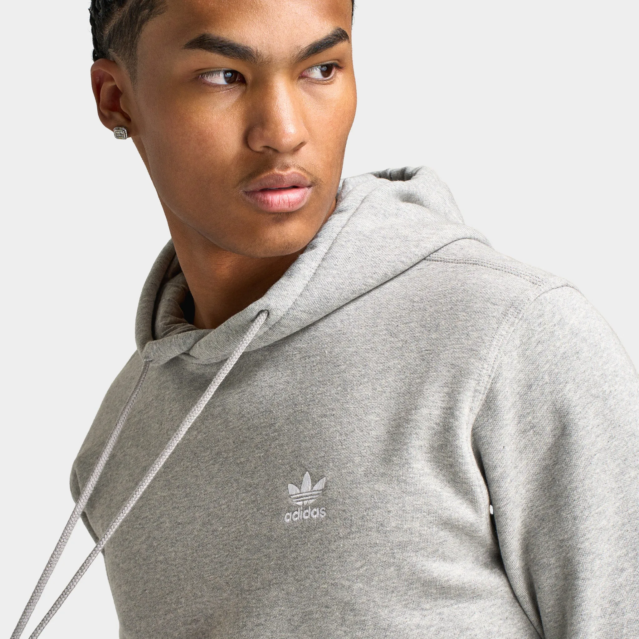 adidas Essentials Pullover Hoodie Heather Grey / White sold by JD Sports product image thumbnail 4