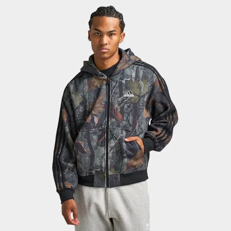 adidas Camo Full Zip Hoodie / Black sold by JD Sports