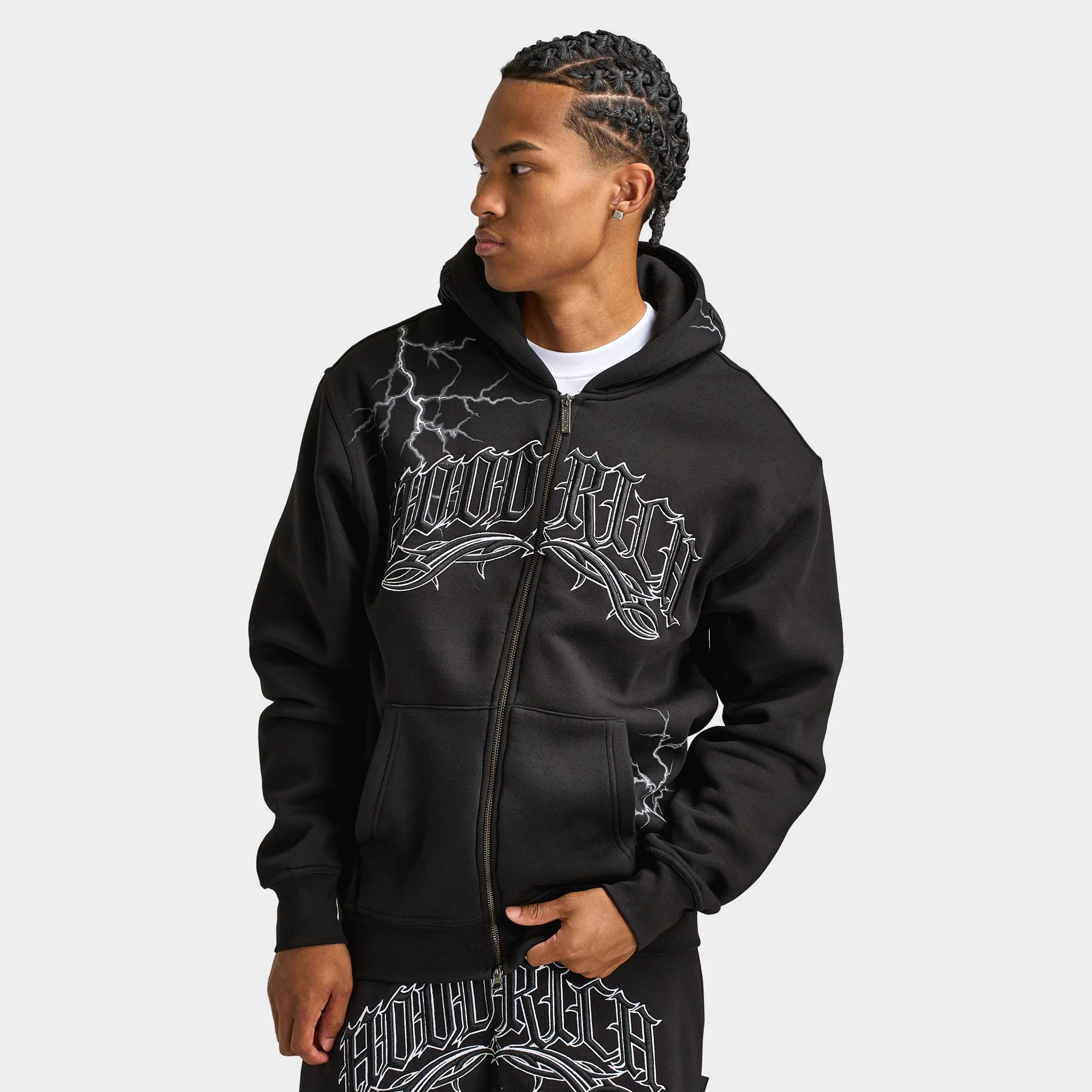 Hoodrich Dark Oversized Full-Zip Hoodie / Black sold by JD Sports