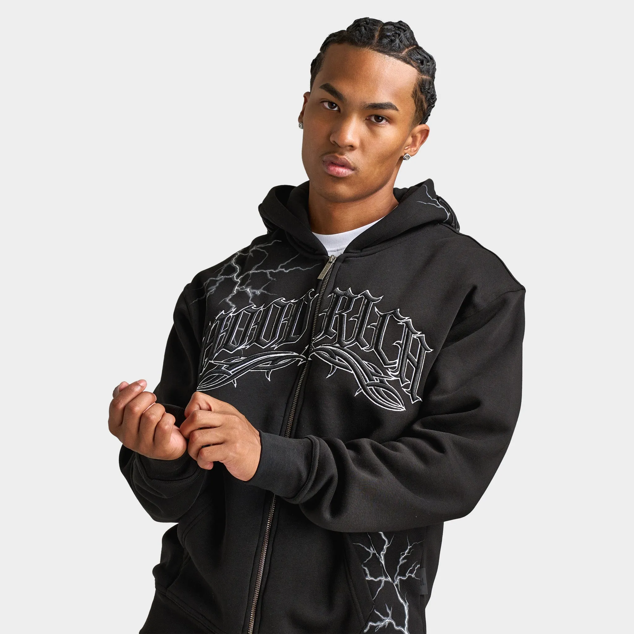 Hoodrich Dark Oversized Full-Zip Hoodie / Black sold by JD Sports product image thumbnail 3