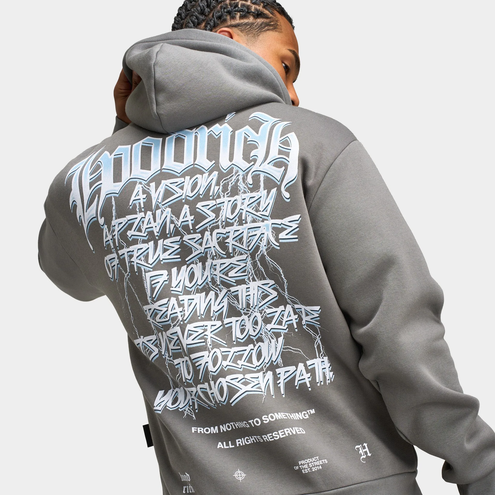 Hoodrich Tornado Oversized Hoodie Lava Smoke / White / Blue sold by JD Sports product image thumbnail 5