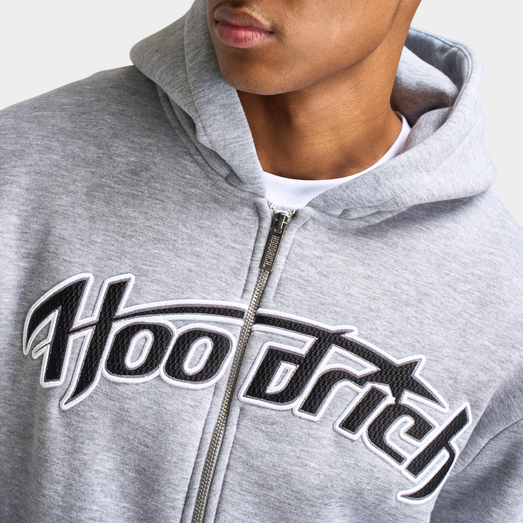 Hoodrich Galaxy Oversized Zip-up Hoodie Heather Grey / Black - Lava Smoke sold by JD Sports product image thumbnail 4
