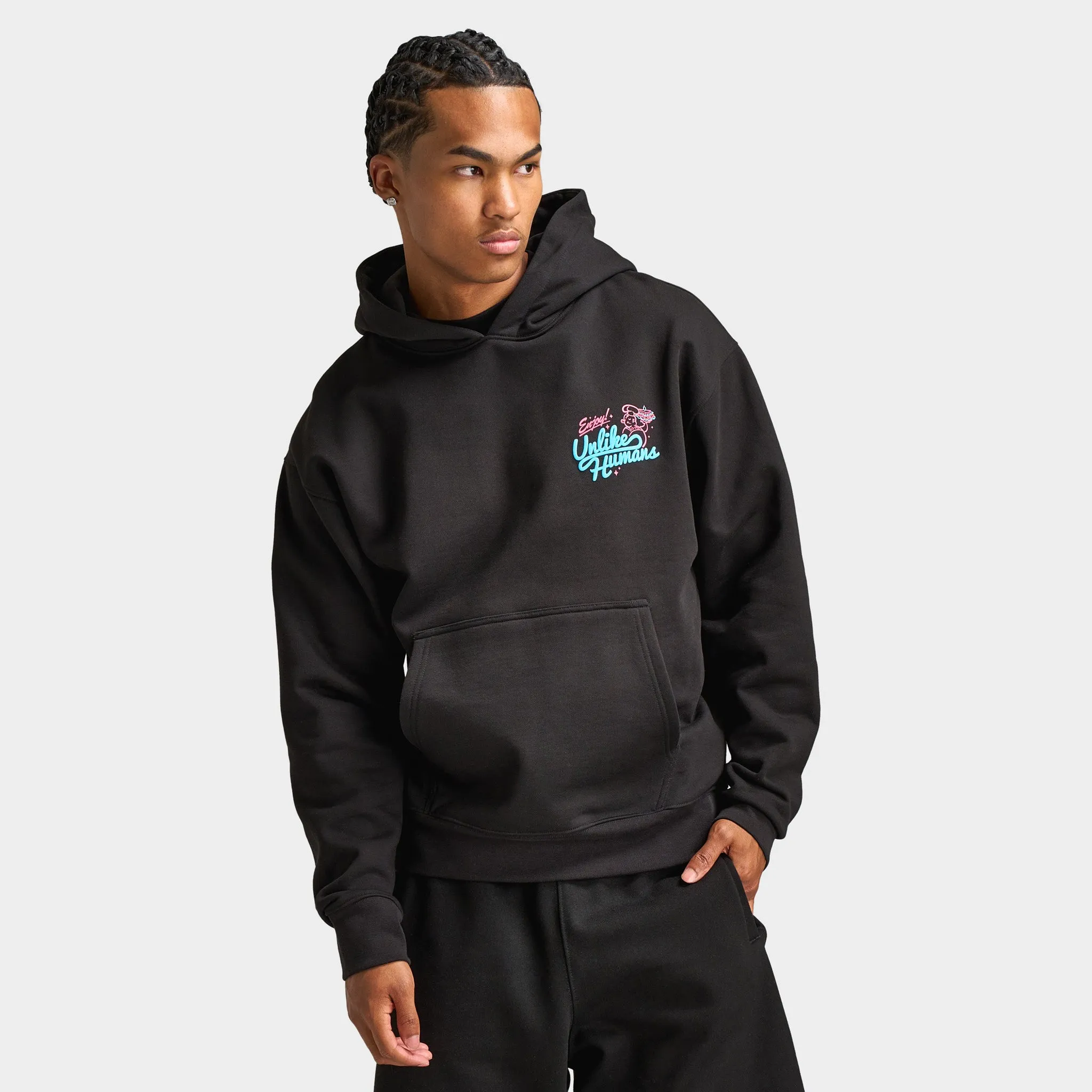 Unlike Humans Club Pullover Hoodie / Black sold by JD Sports product image thumbnail 2