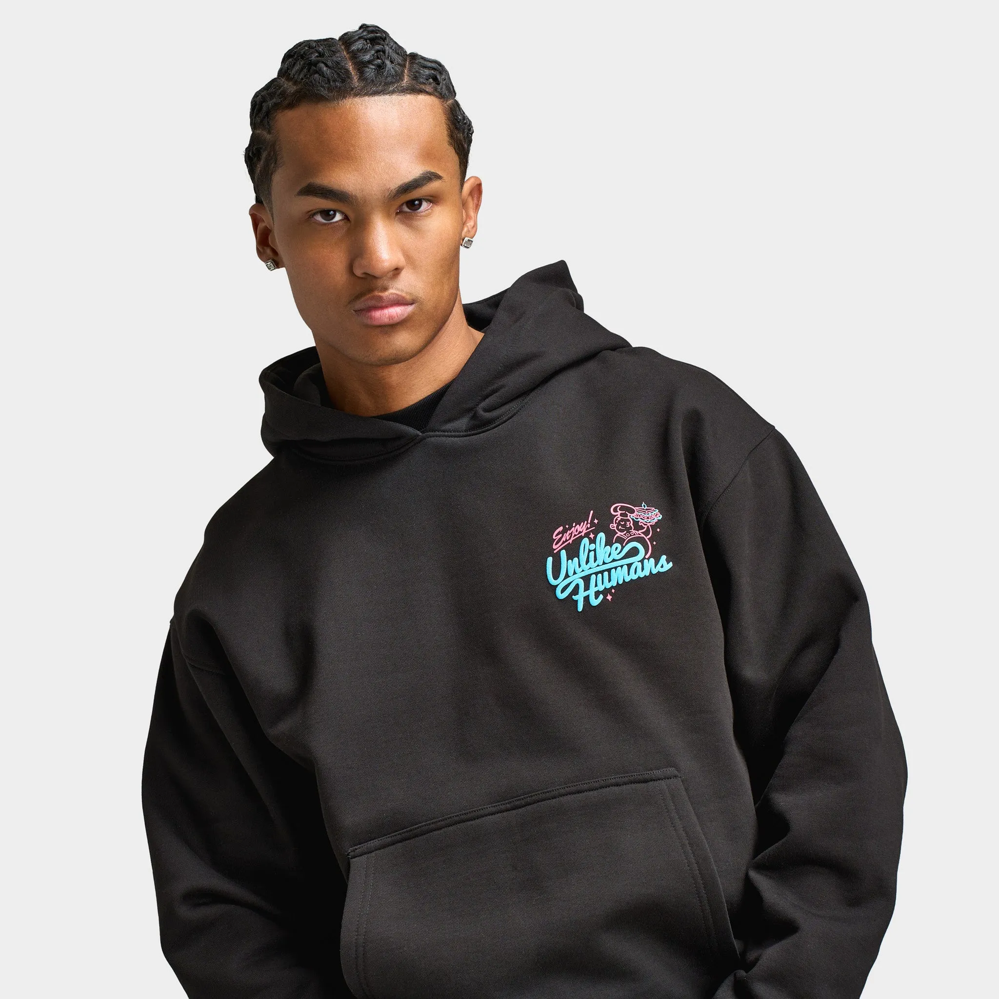 Unlike Humans Club Pullover Hoodie / Black sold by JD Sports product image thumbnail 3