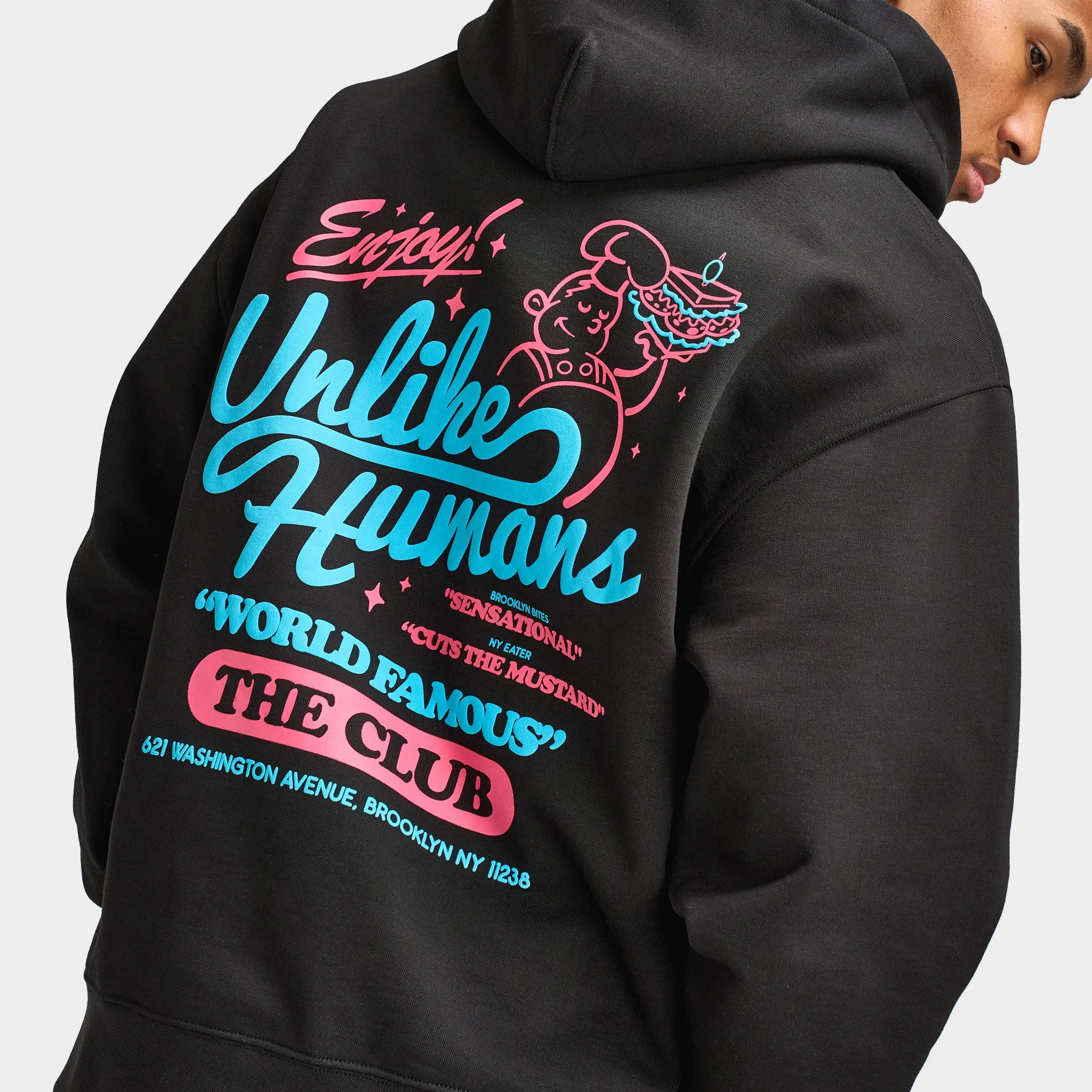 Unlike Humans Club Pullover Hoodie / Black sold by JD Sports product image thumbnail 5