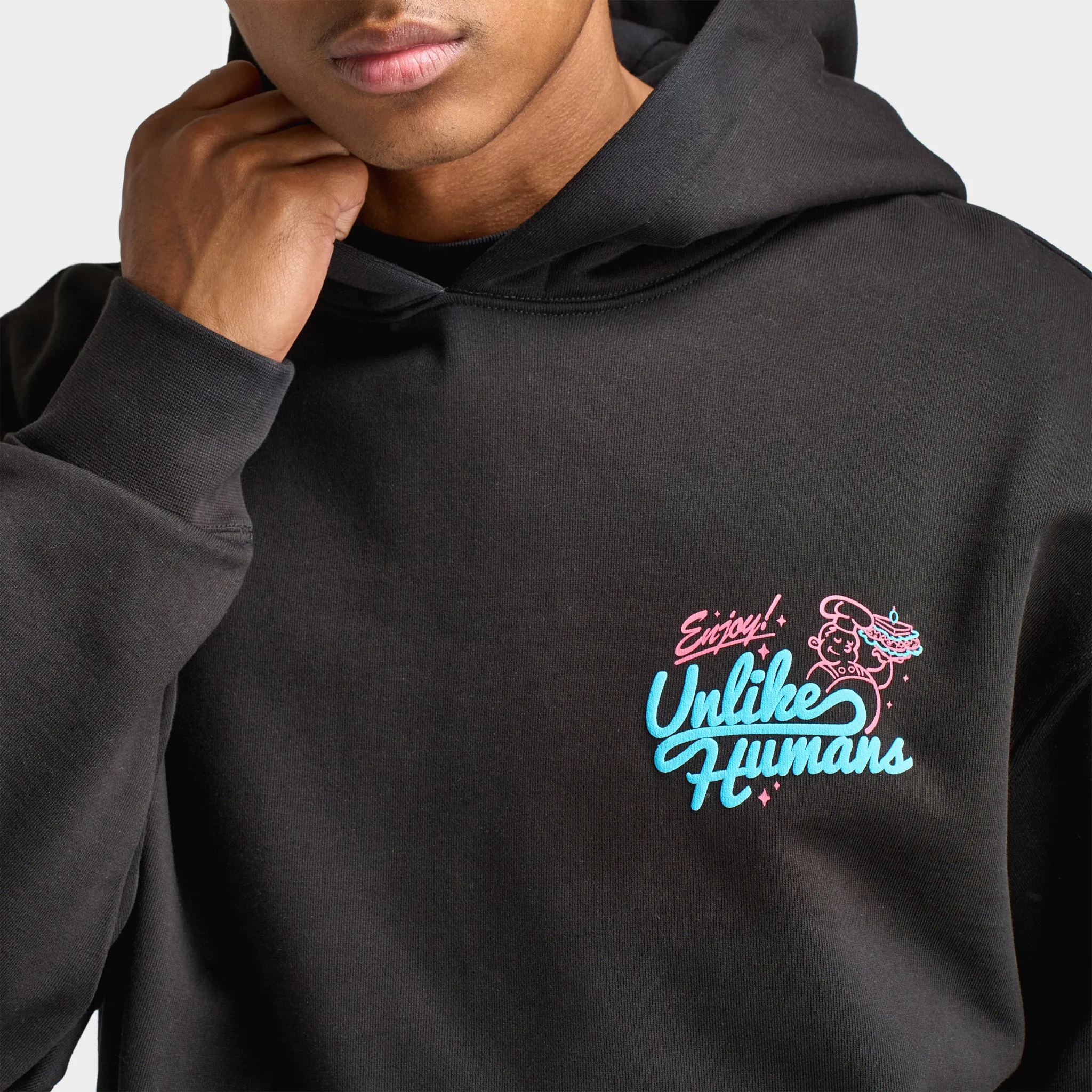 Unlike Humans Club Pullover Hoodie / Black sold by JD Sports product image thumbnail 4