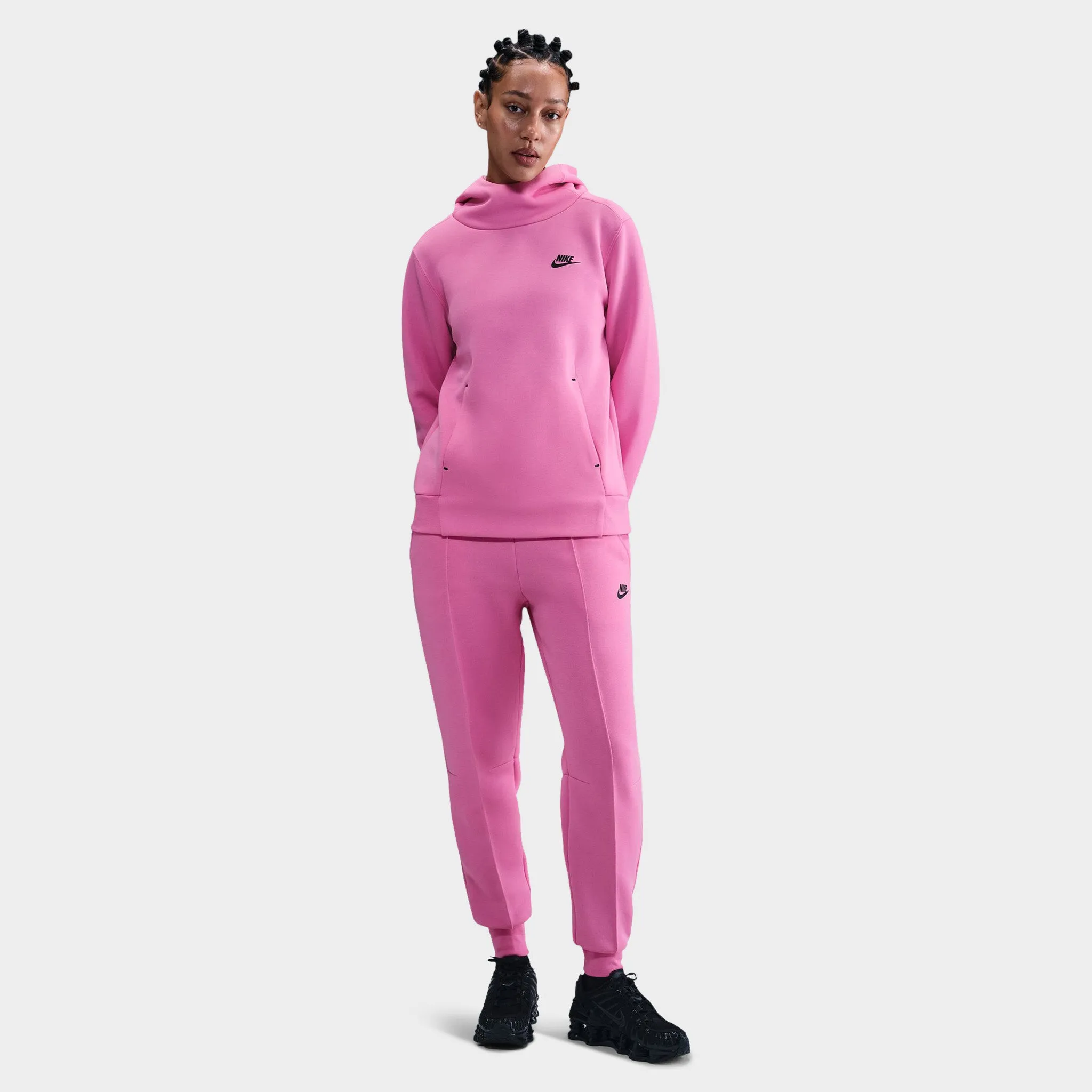 Nike Sportswear Women's Tech Fleece Mid Rise Joggers / Playful Pink sold by JD Sports product image thumbnail 5