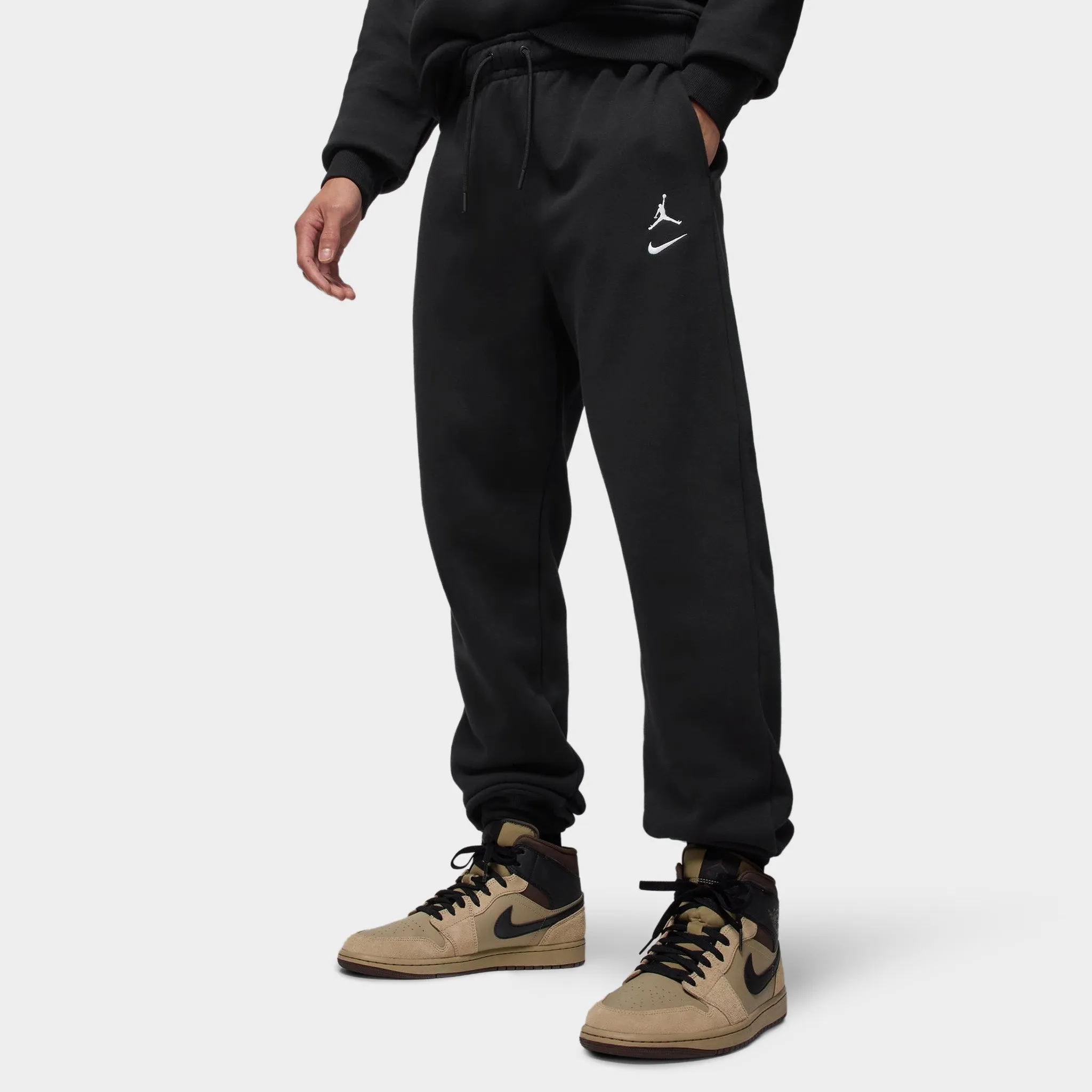 Jordan Brooklyn Varsity Fleece Joggers Black / White sold by JD Sports