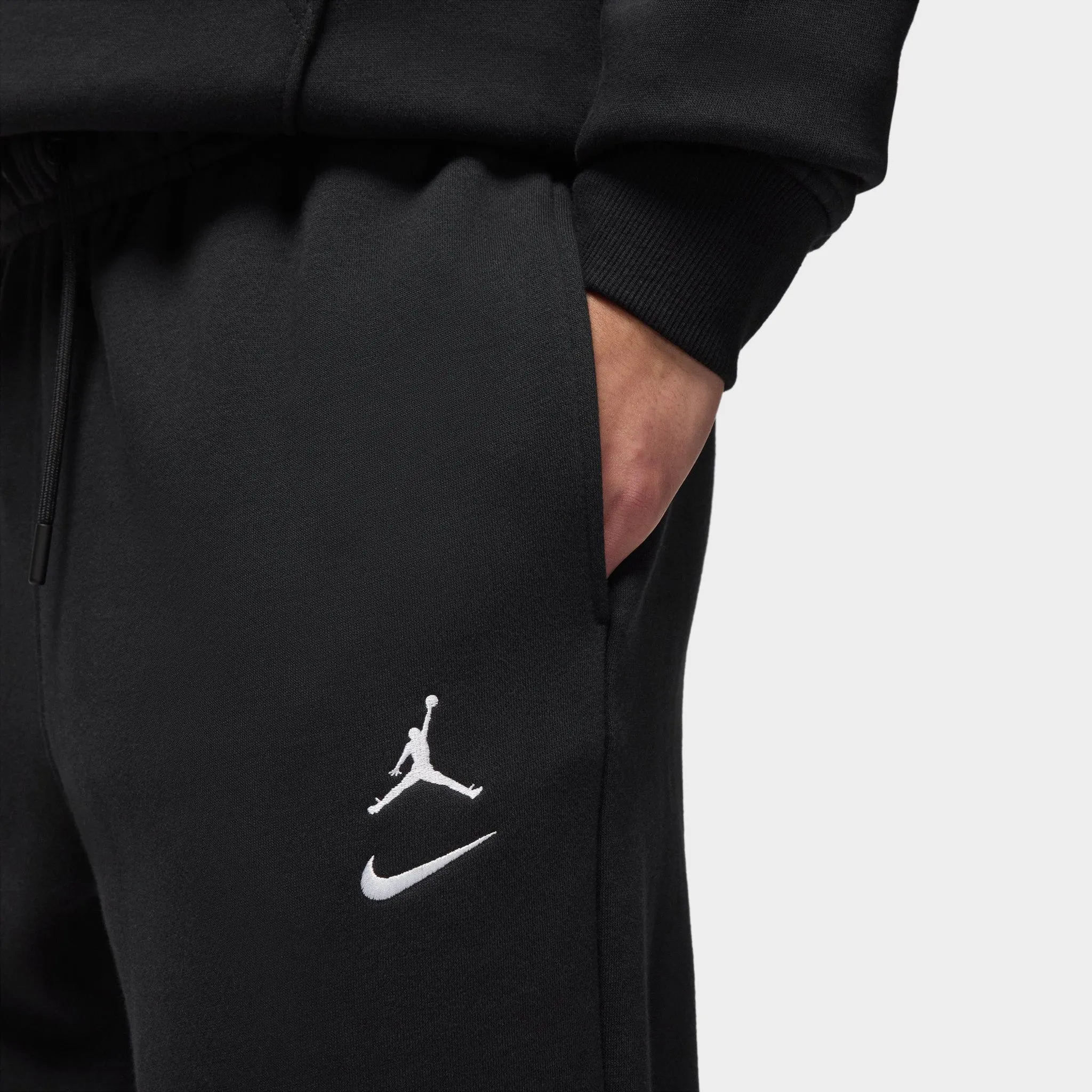 Jordan Brooklyn Varsity Fleece Joggers Black / White sold by JD Sports product image thumbnail 3