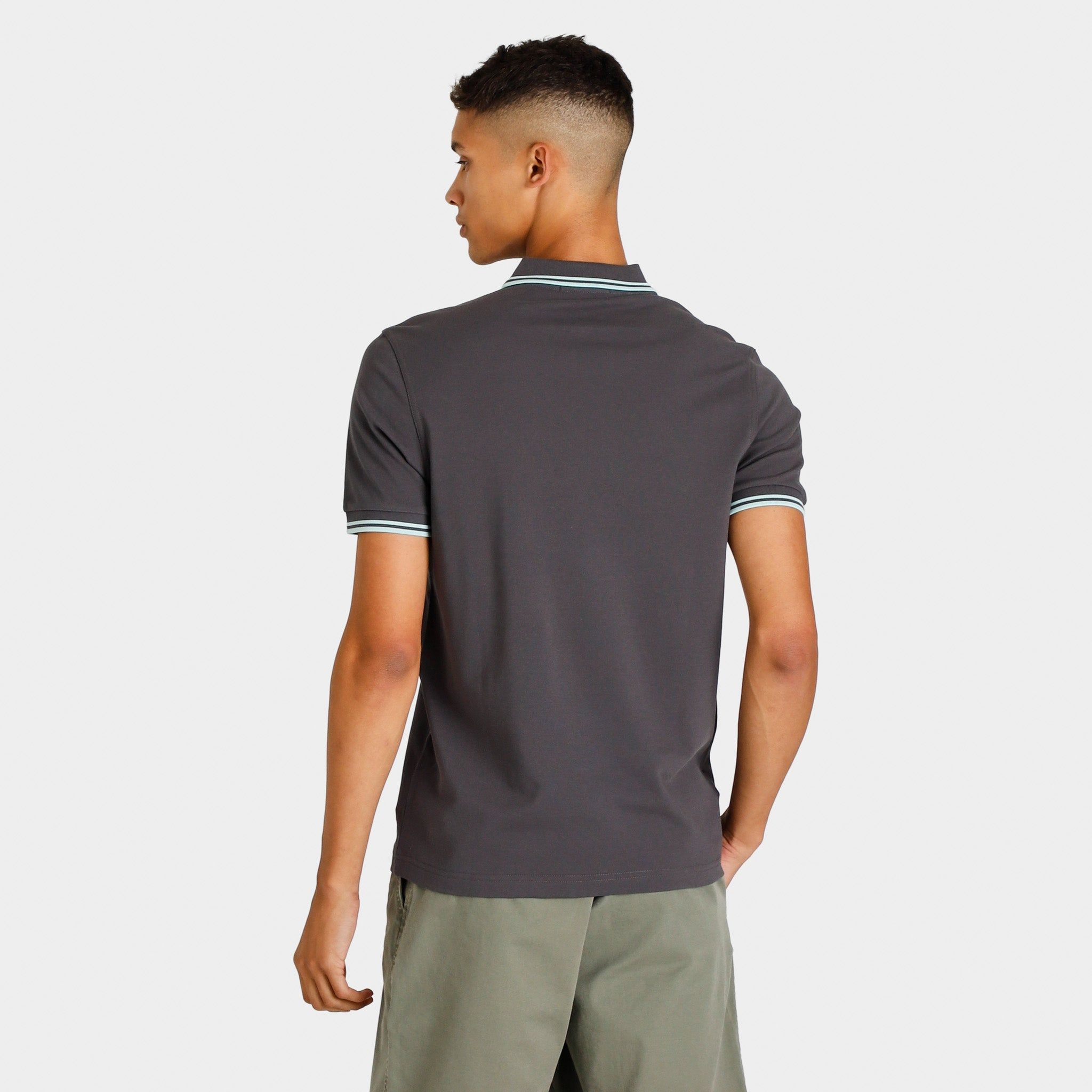 Fred Perry Twin Tipped Polo T-shirt Gunmetal / Brighton Blue - Brighton Blue sold by JD Sports product image thumbnail 2
