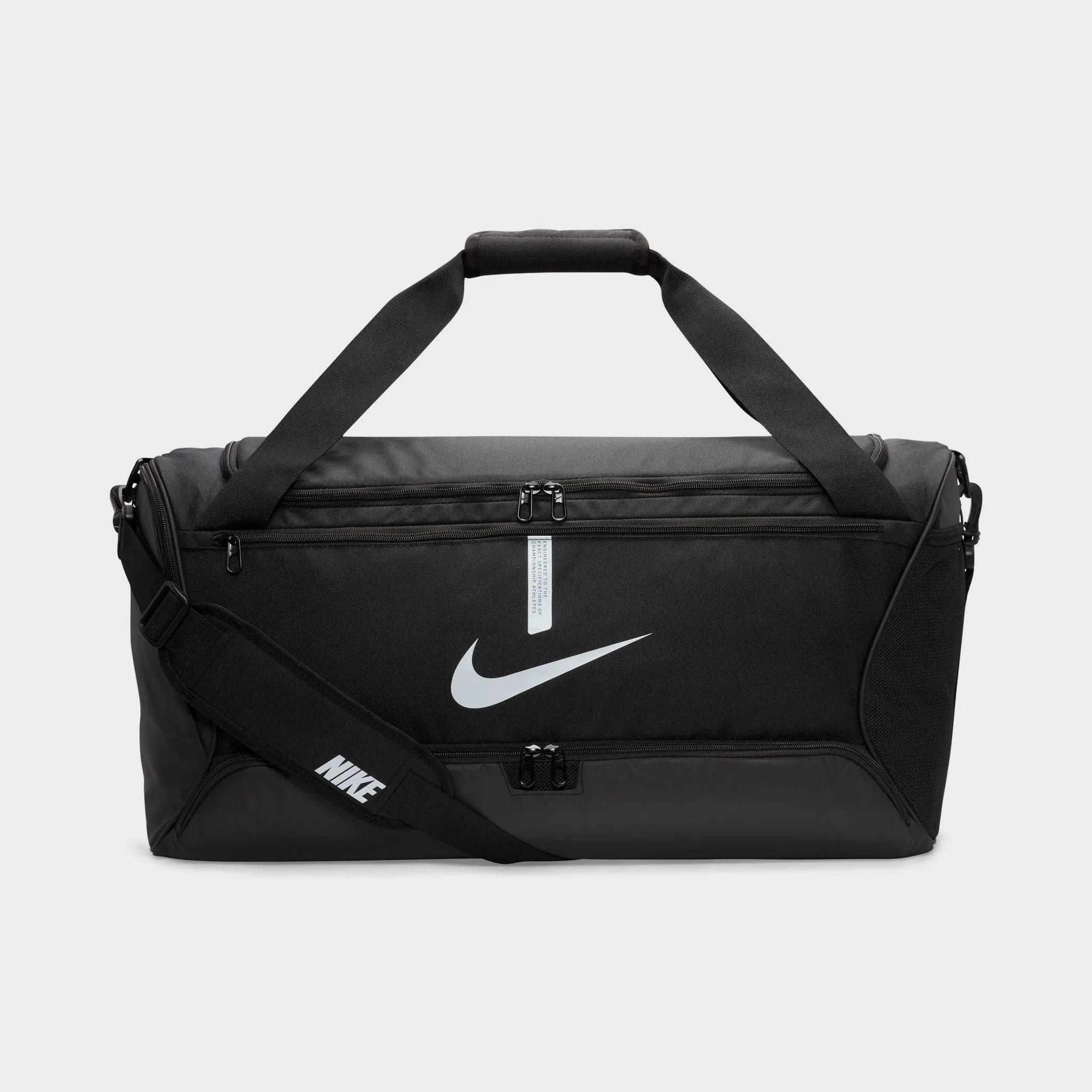 Nike Academy Team Soccer Duffel Bag Black / Black - White sold by JD Sports