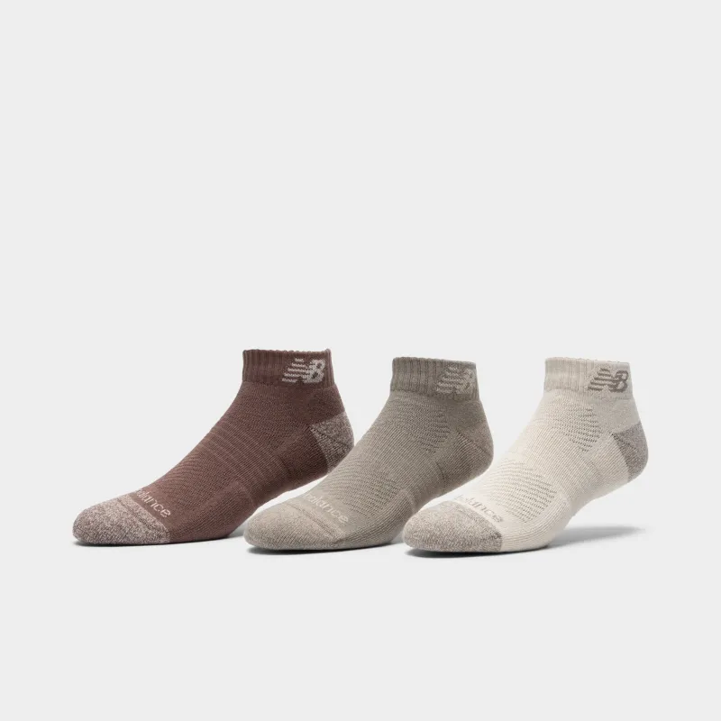 New Balance Active Cushion Low Cut Socks (3-Pack)Brown/Beige sold by JD Sports