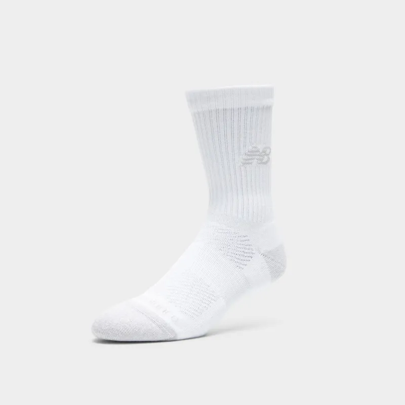 New Balance Active Cushion Crew Socks (3-Pack) / White sold by JD Sports