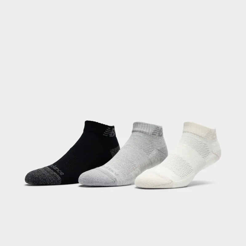 New Balance Active Cushion Low Cut Socks(3P)Black/Beige-Grey sold by JD Sports