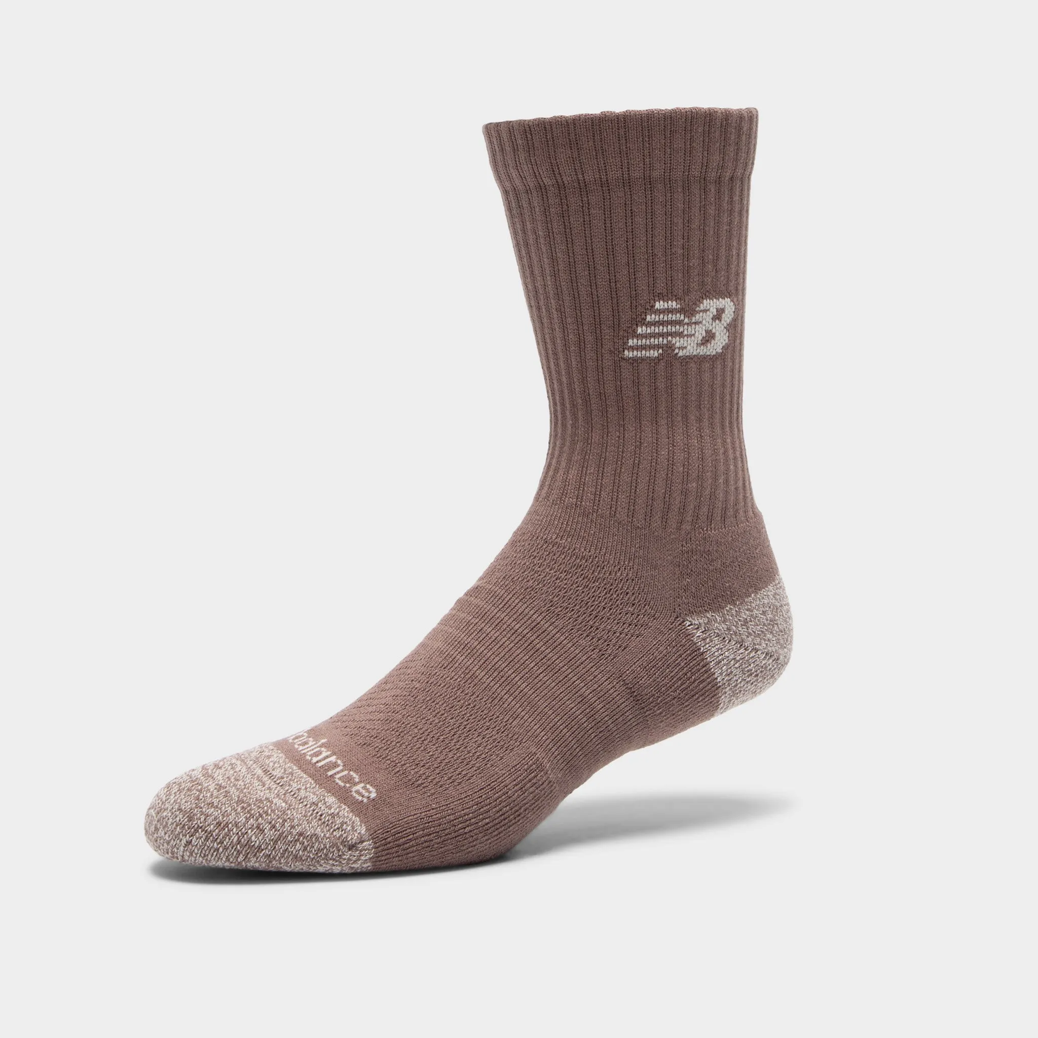 New Balance Active Cushion Crew Socks (3-Pack) Brown / Beige sold by JD Sports product image thumbnail 3