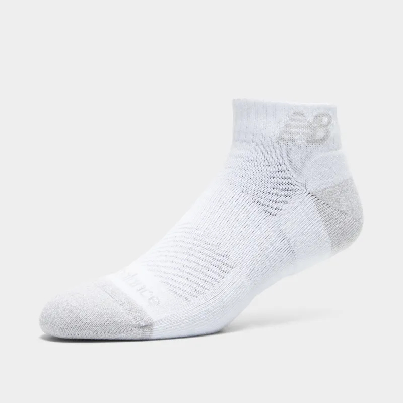 New Balance Active Cushion Low Cut Socks (3-Pack) / White made by New Balance