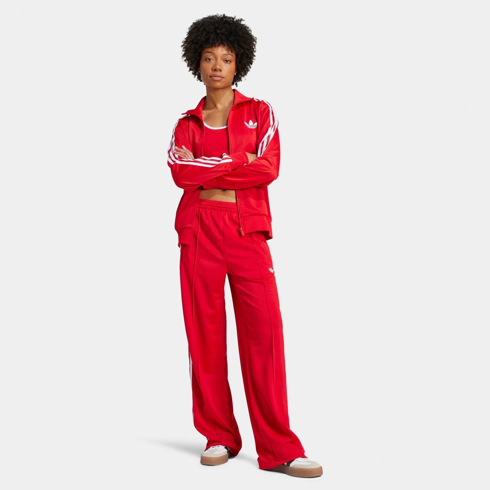 adidas Women's Adicolor Classic Firebird Loose Trackpants Better Scarlet / White sold by JD Sports product image thumbnail 5