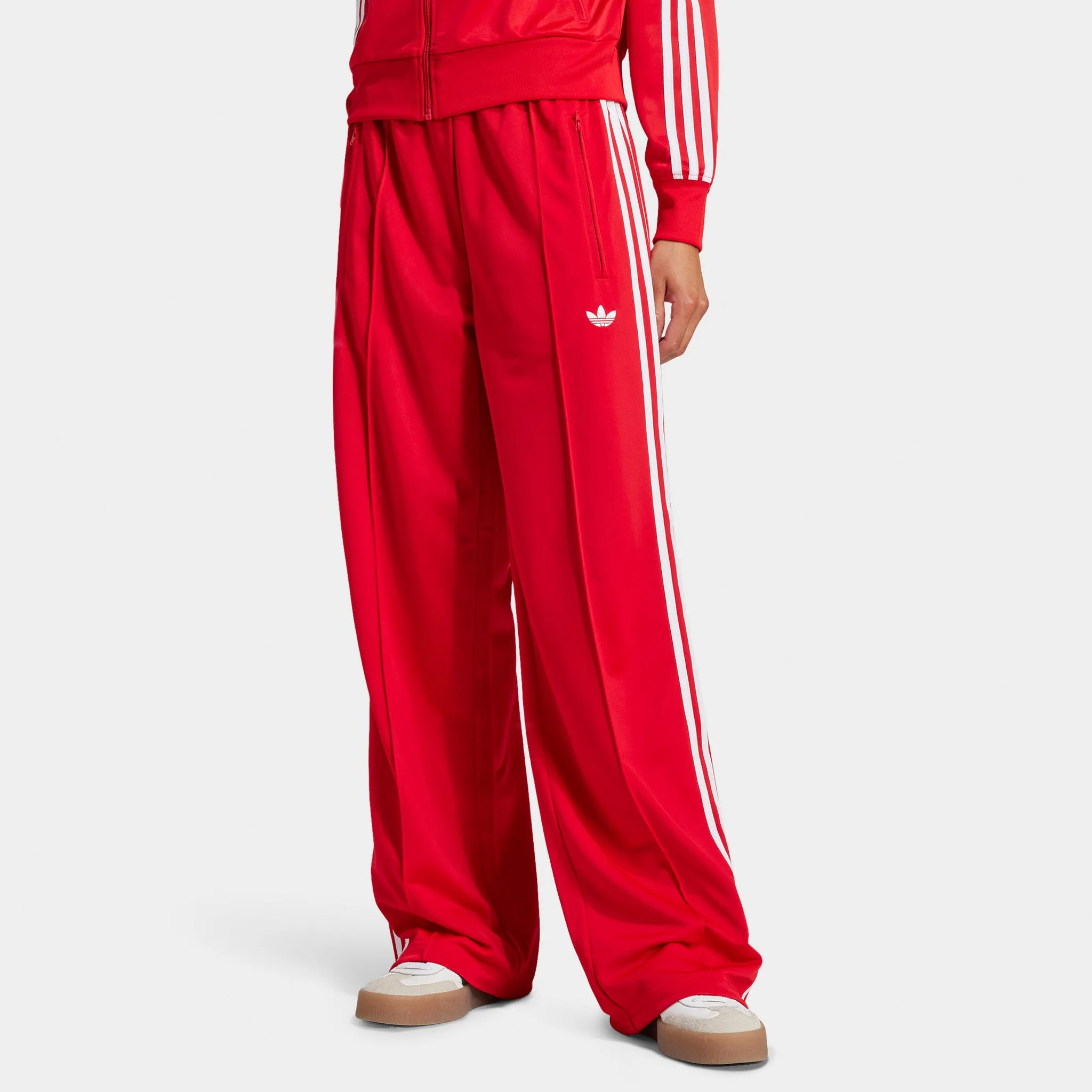 adidas Women's Adicolor Classic Firebird Loose Trackpants Better Scarlet / White sold by JD Sports