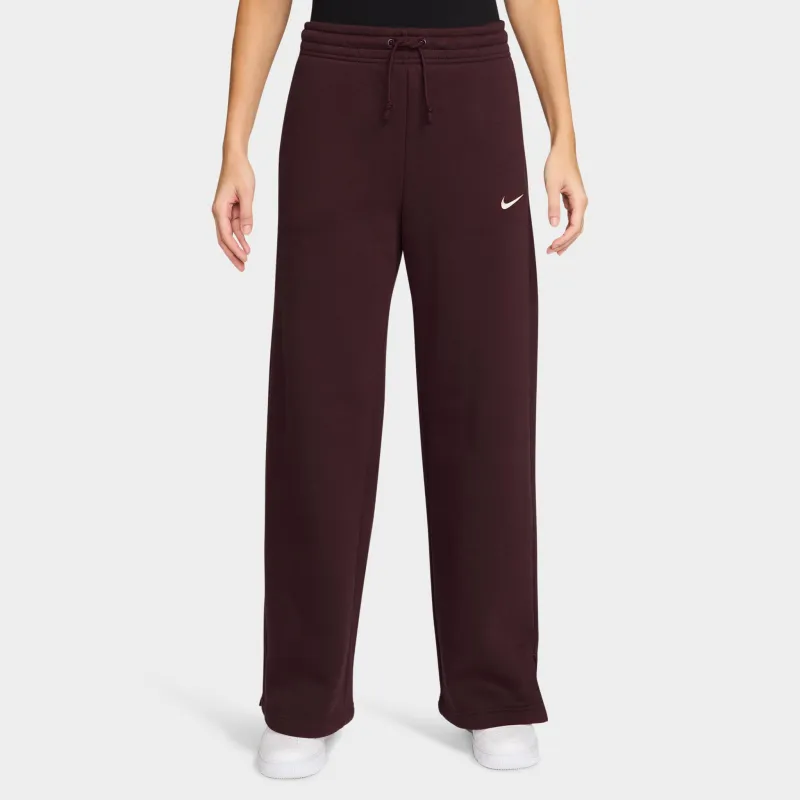 Nike Sportswear Women's Phoenix Fleece High-Waisted Pants Burgundy Crush / Sail sold by JD Sports